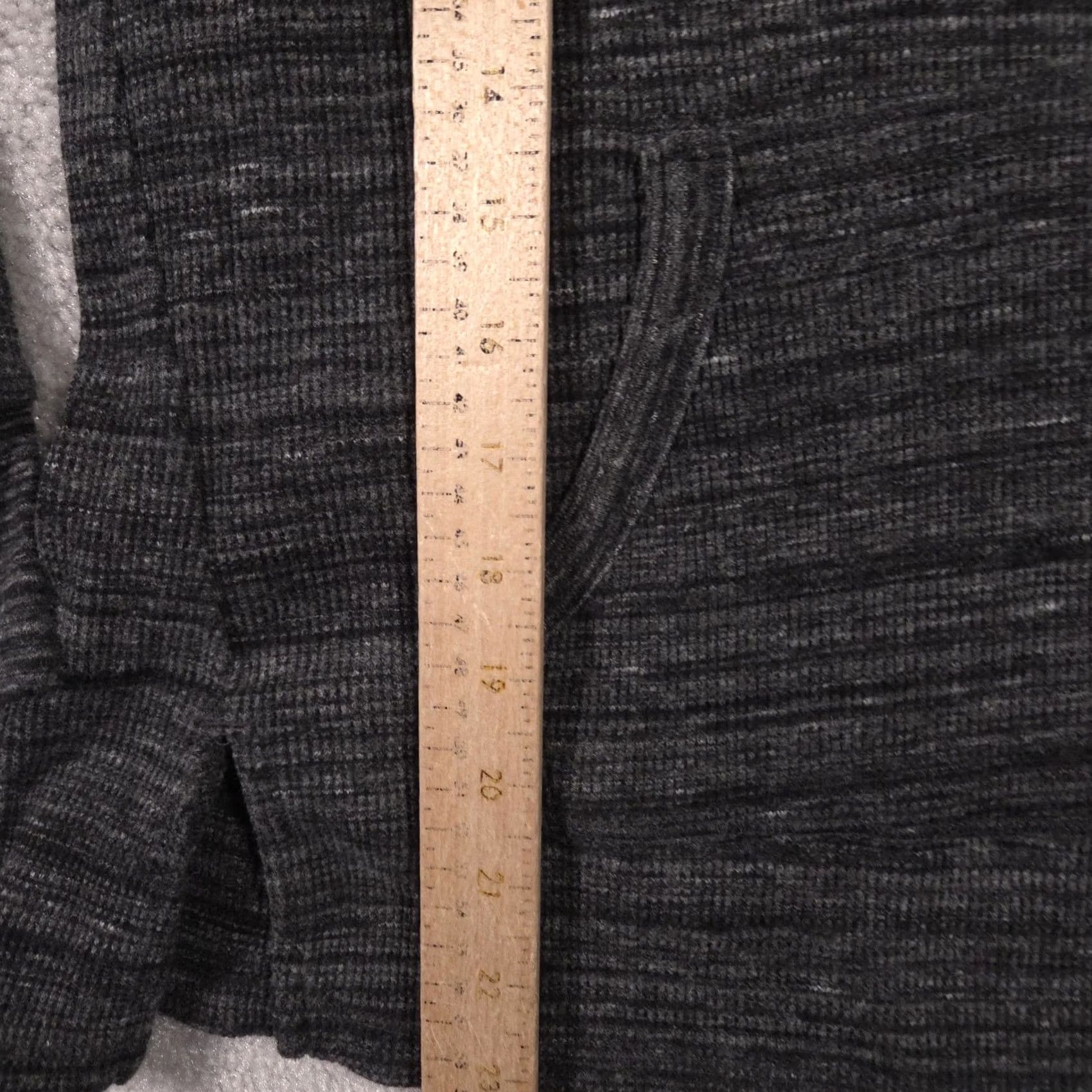 Calvin Klein Calvin Klein Performance Hoodie Womens M Gray Stretch Knit Pullover V-Neck Hooded Pocket Logo Knit Size M / US 6-8 / IT 42-44 - 7 Thumbnail