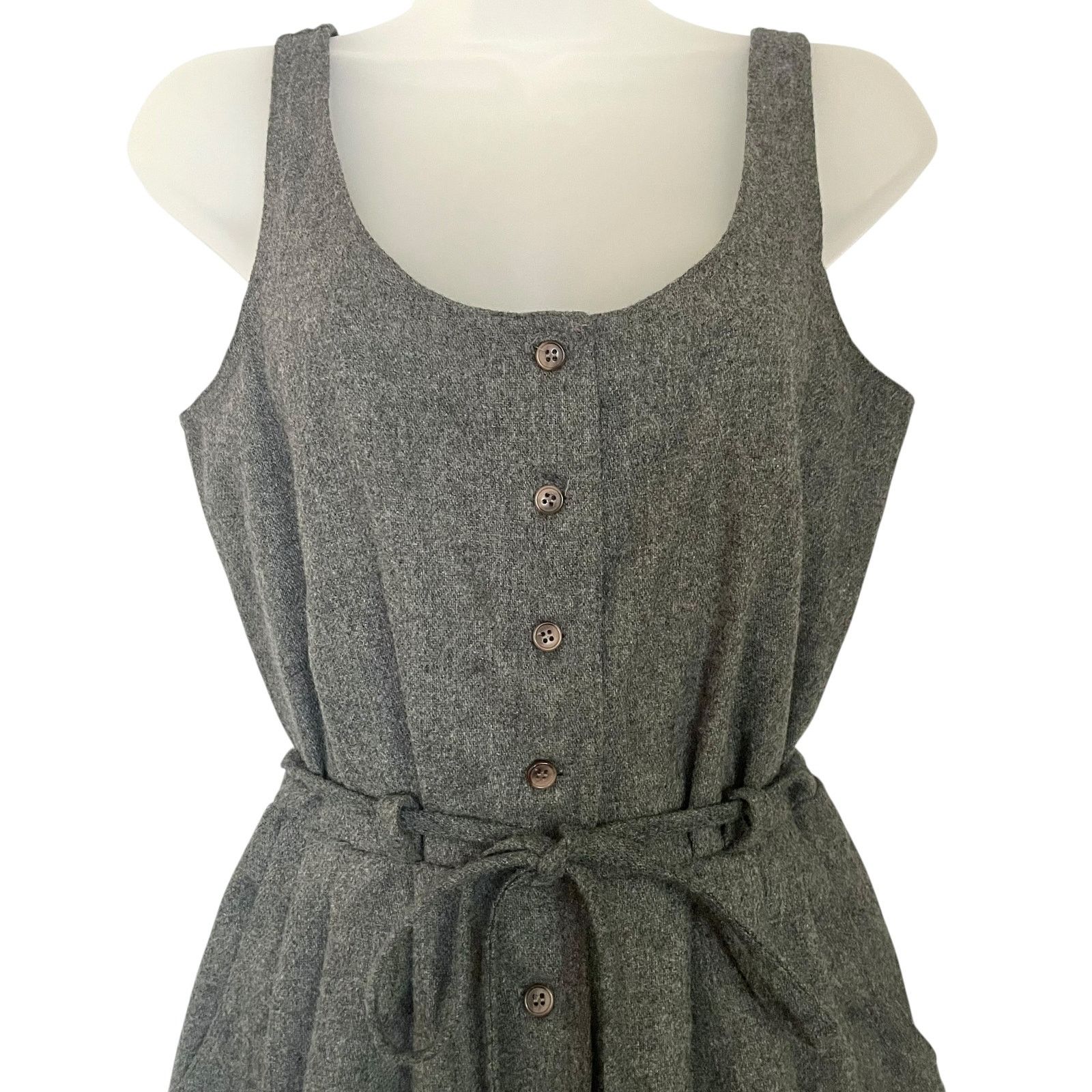 JCPenney × Vintage Vintage 70s JCPenney Gray Sleeveless Midi Wide-Leg Jumpsuit Size 27" / US 4 / IT 40 - 6 Thumbnail