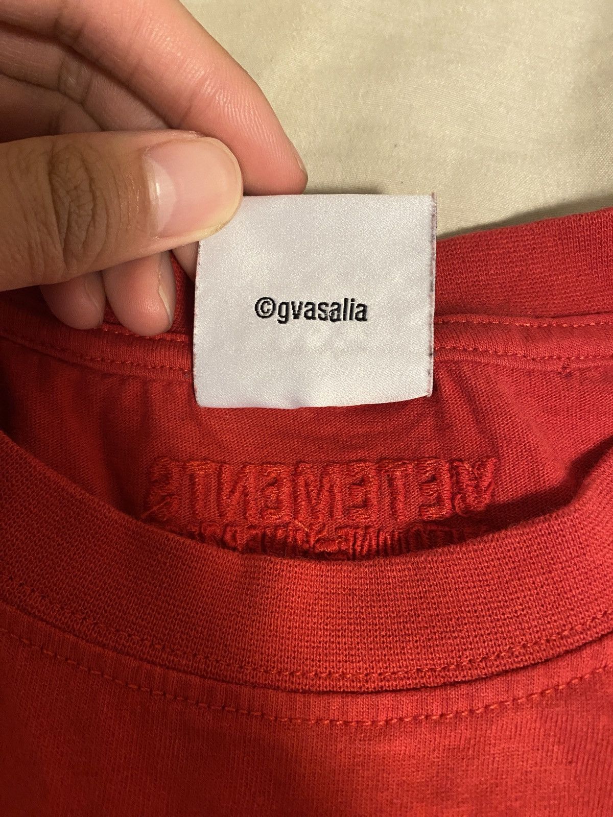 Vetements vetements fw21 red logo tee shirt Size US XS / EU 42 / 0 - 5 Thumbnail