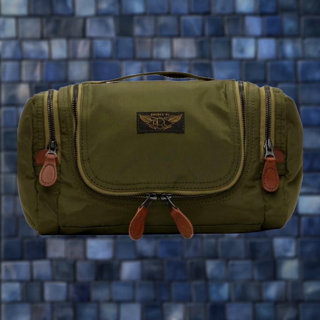 Ralph Lauren RRL Ralph Lauren Canvas Travel Pouch Dopp Kit Toiletry Bag Men Green Nylon Used Size ONE SIZE - 1 Thumbnail