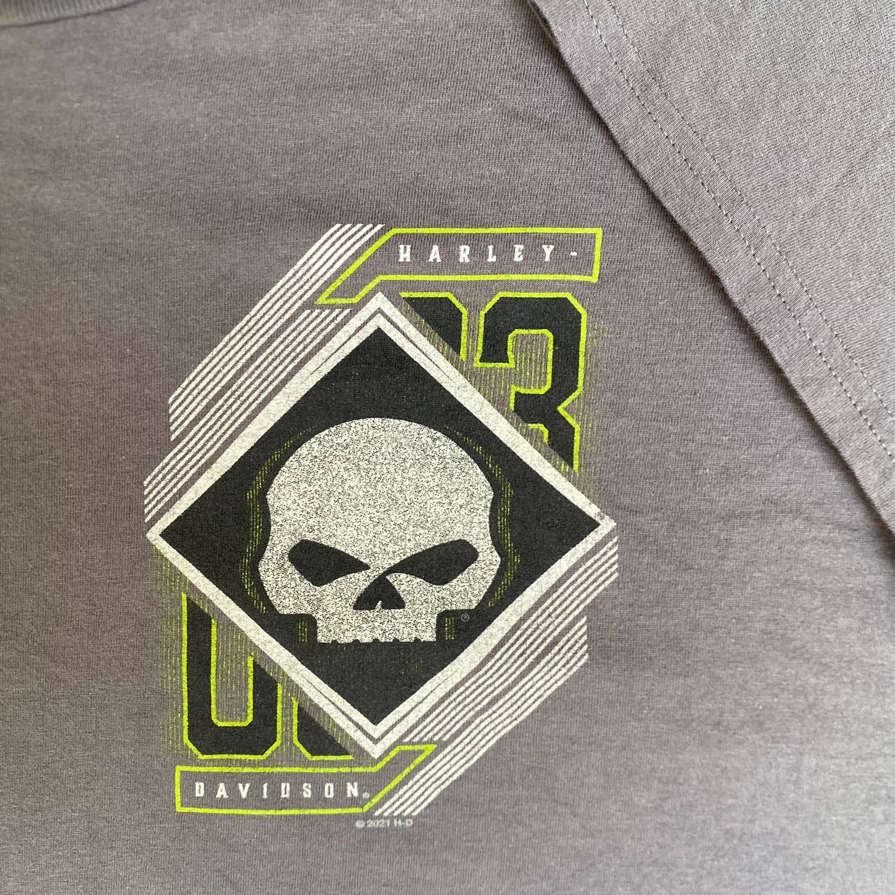 Harley Davidson Vintage Y2K Harley Davidson Skull T-Shirt Savannah Georgia B Size US XL / EU 56 / 4 - 6 Thumbnail