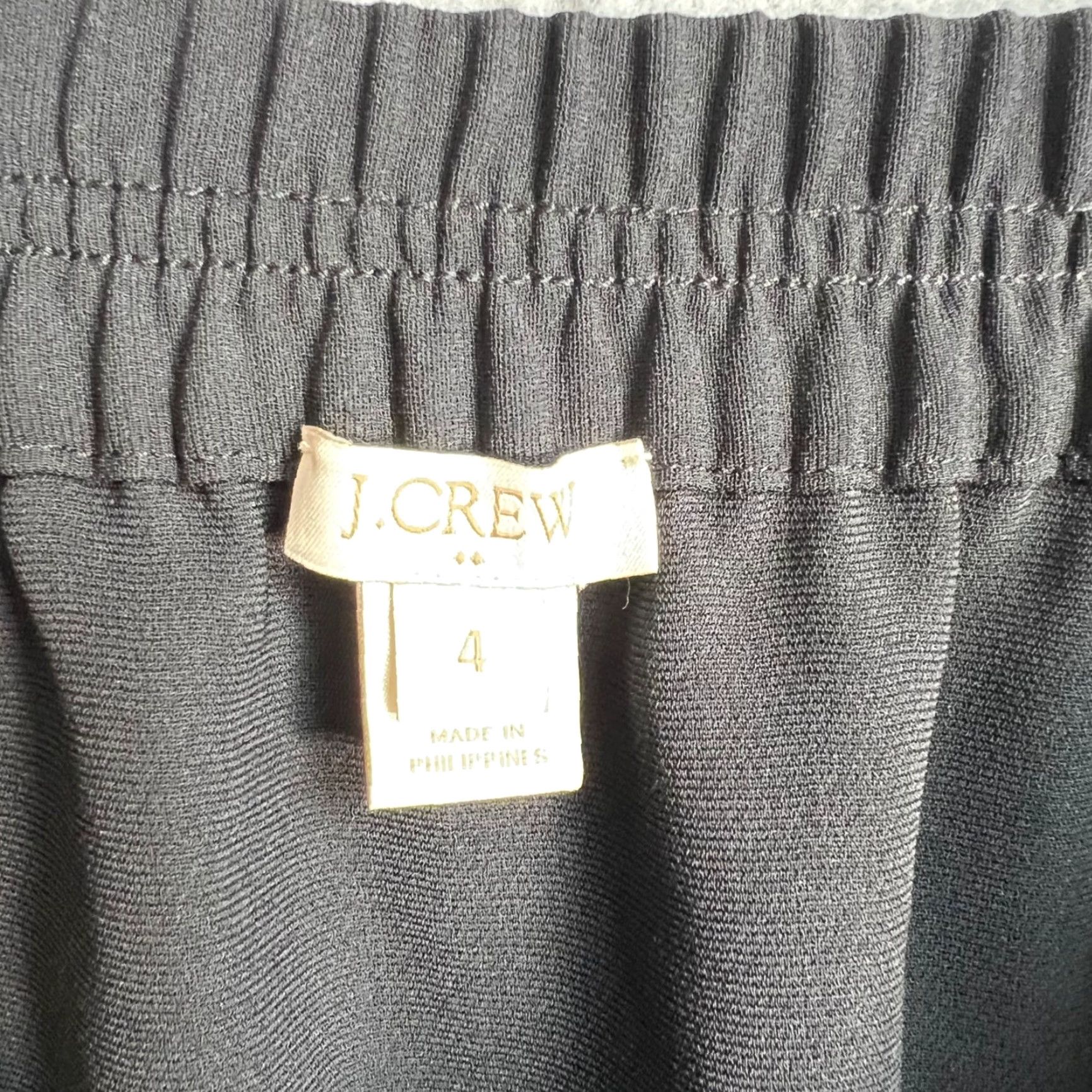 J.Crew J.Crew Womens Black Elastic Waist Skirt Size 4 Size 27" / US 4 / IT 40 - 3 Thumbnail