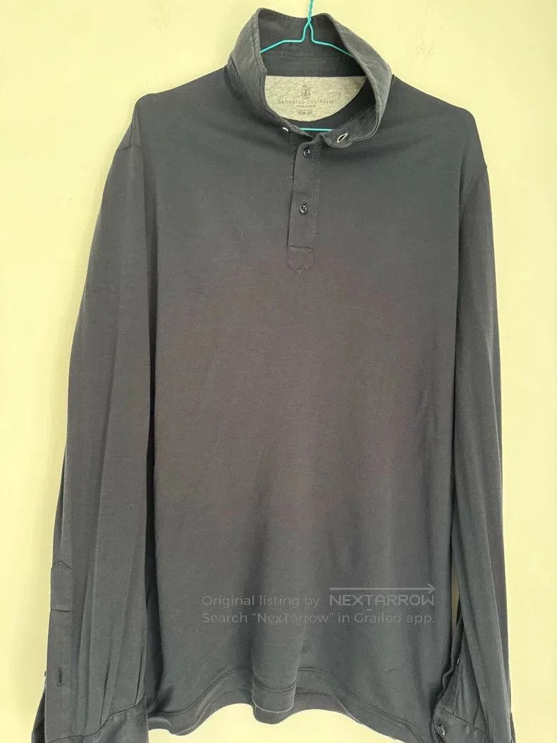 Brunello Cucinelli Brunello Cucinelli Men's Long Sleeve Polo. Size US XXL / EU 58 / 5 - 1 Thumbnail