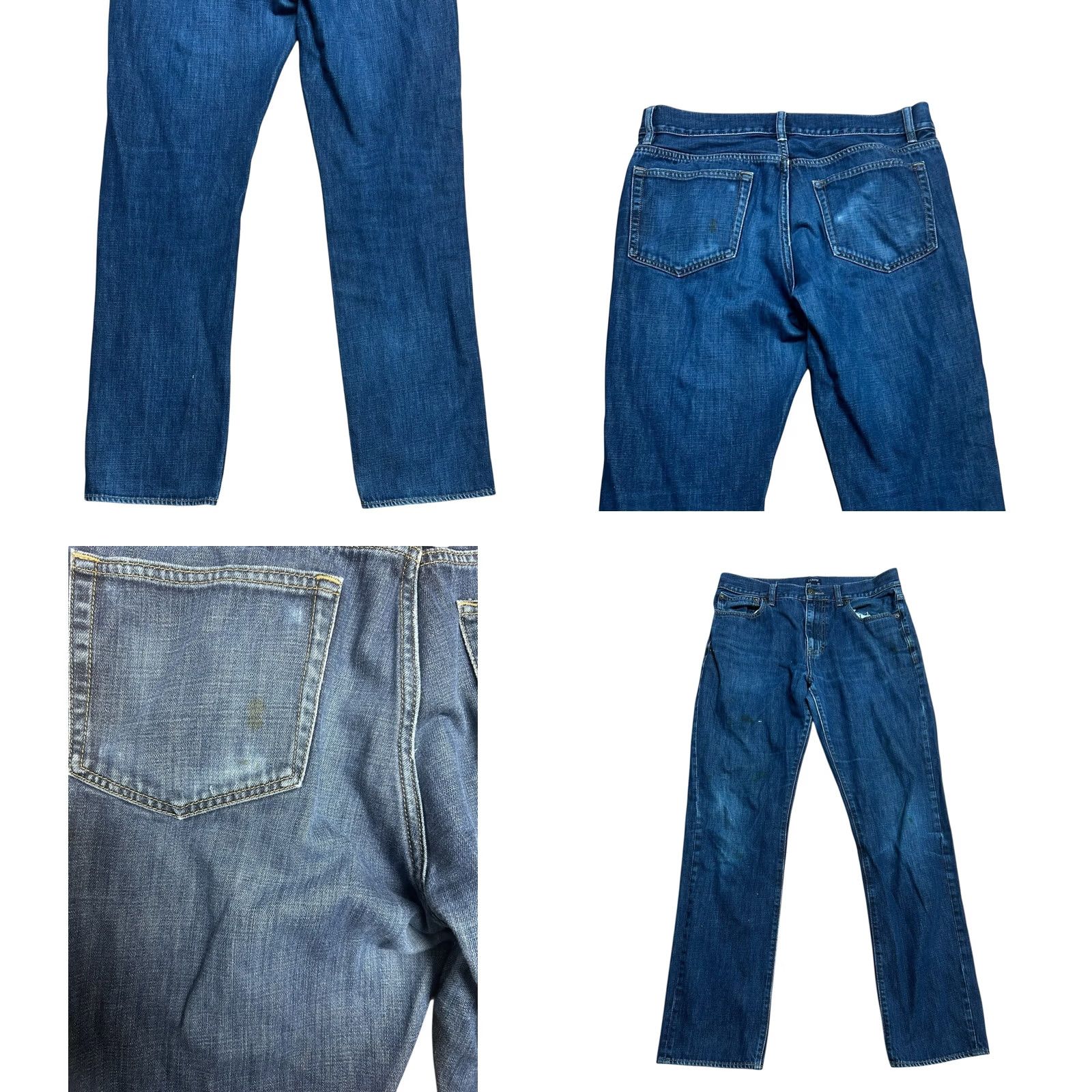 J.Crew J.CREW Jeans Mens 32x34 The Bleecker Athletic Fit Straight Leg Dark Wash Read Read Reading? Size US 32 / EU 48 - 9 Thumbnail