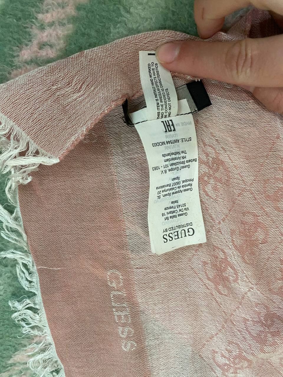 Guess Streetwear Print Pink Y2K Scarves GUESS Vintage Size ONE SIZE - 3 Thumbnail