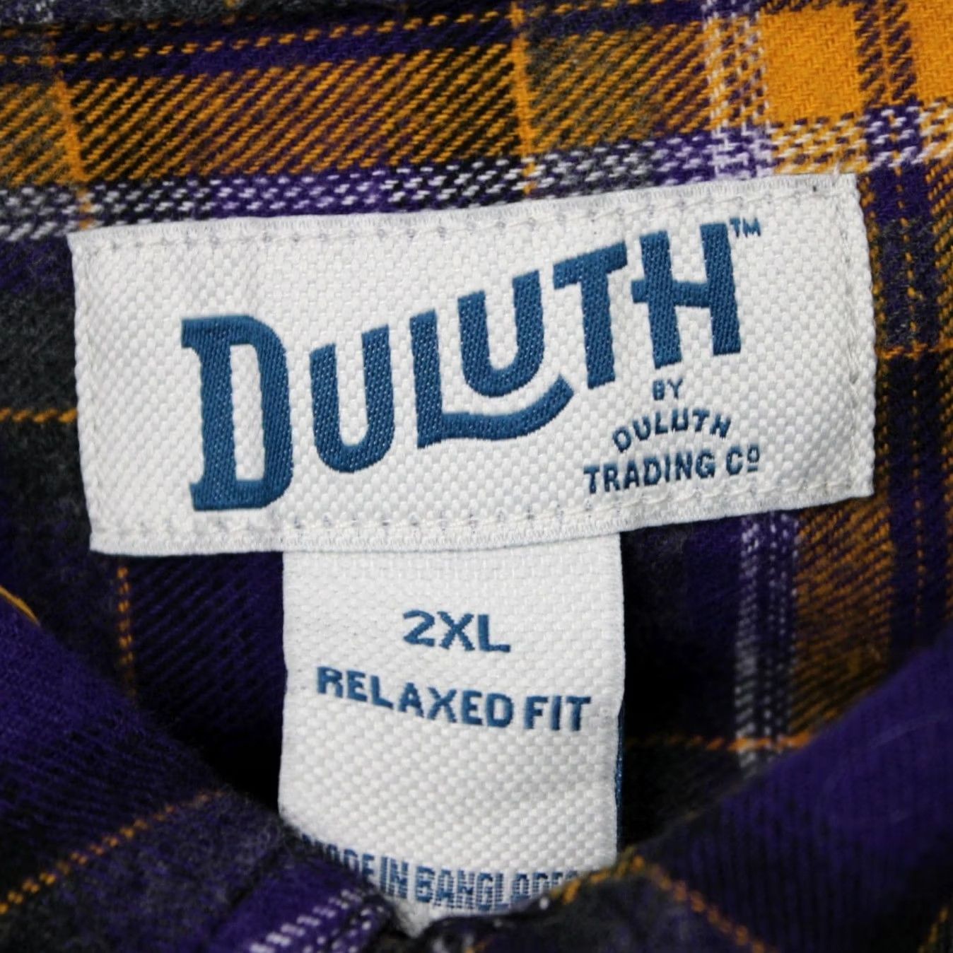 Vintage Duluth Shirt Mens 2XL XXL Purple/Yellow Plaid NWT Button-Up L/S Flannel, Cotton, Blue, Casual, Workwear, All Seasons, 100% Size US XXL / EU 58 / 5 - 7 Thumbnail