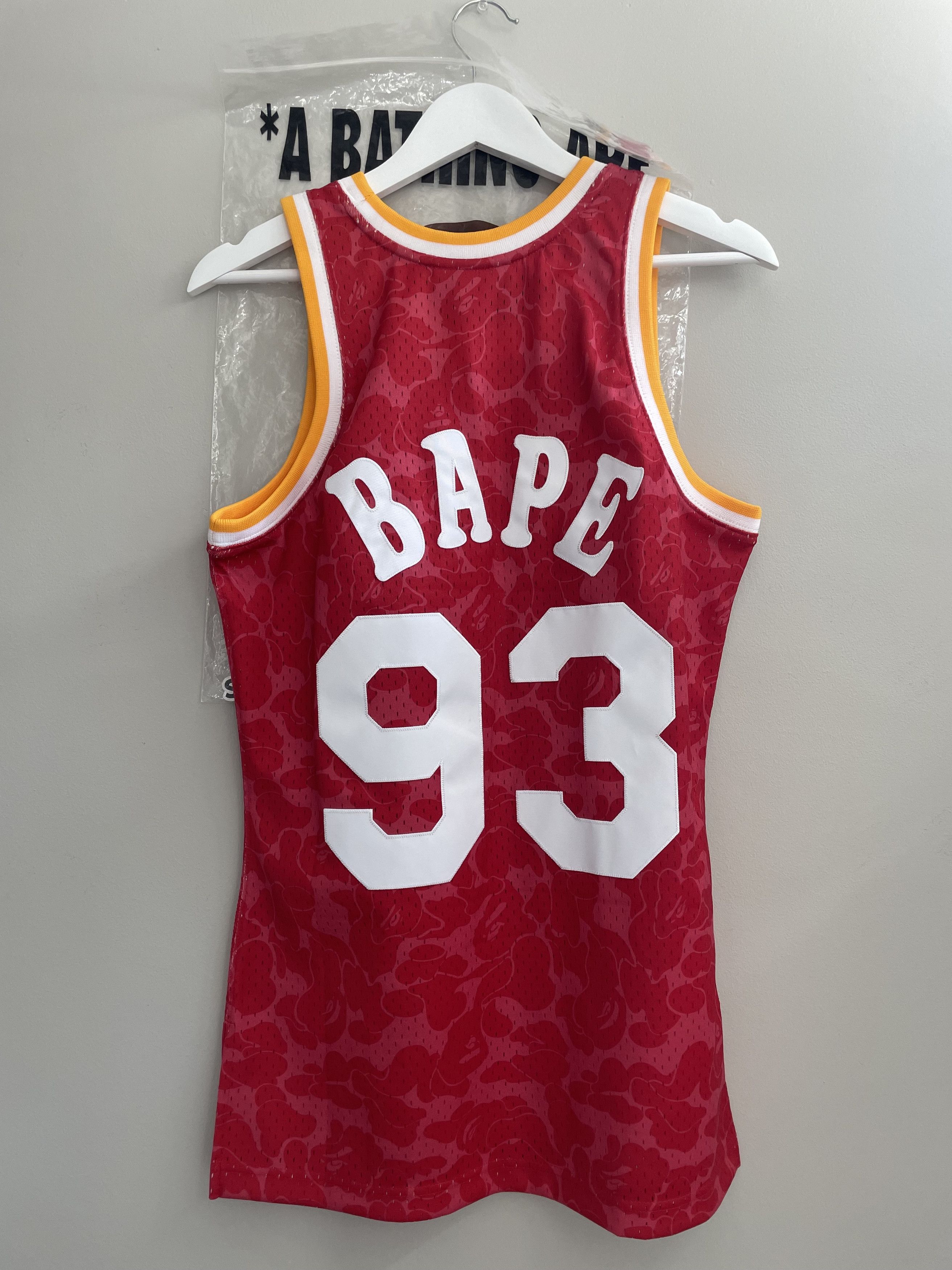Bape Bape x Mitchell u0026 Ness Houston Rockets Swingman Jersey | Grailed