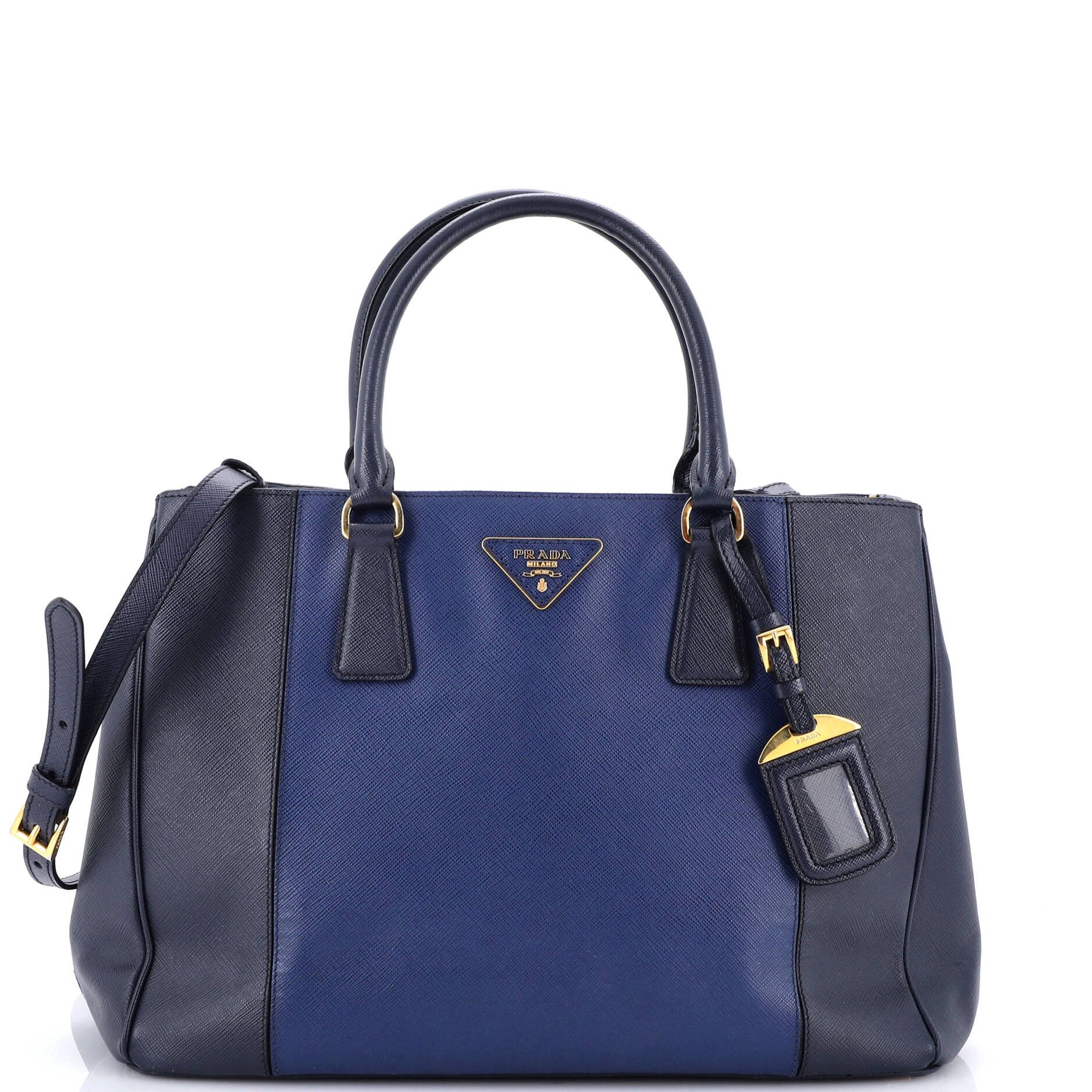 Prada Bicolor Double Zip Lux Tote Size ONE SIZE - 1 Thumbnail