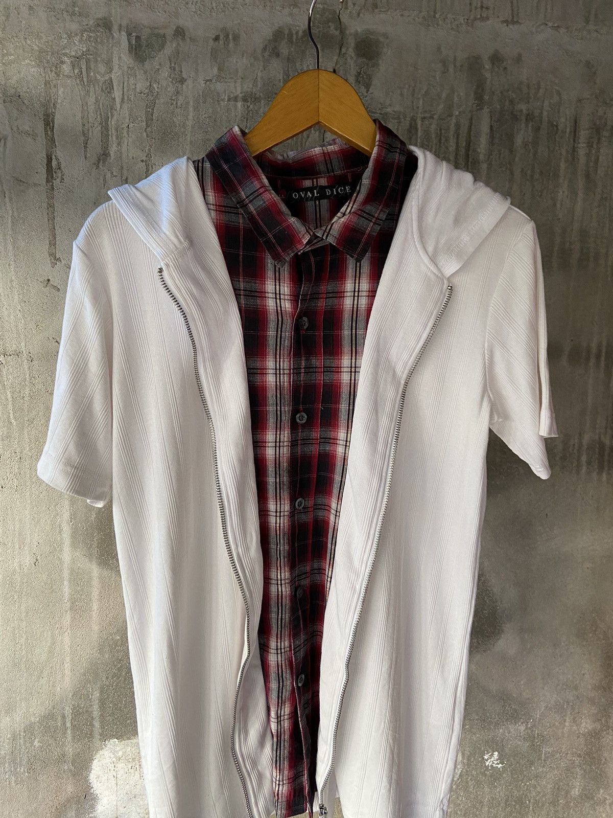 Beauty Beast × Hysteric Glamour × Japanese Brand DOUBLE LAYER OVAL DICE BUTTON SHIRT ZIP STYLE Size US L / EU 52-54 / 3 - 2 Thumbnail