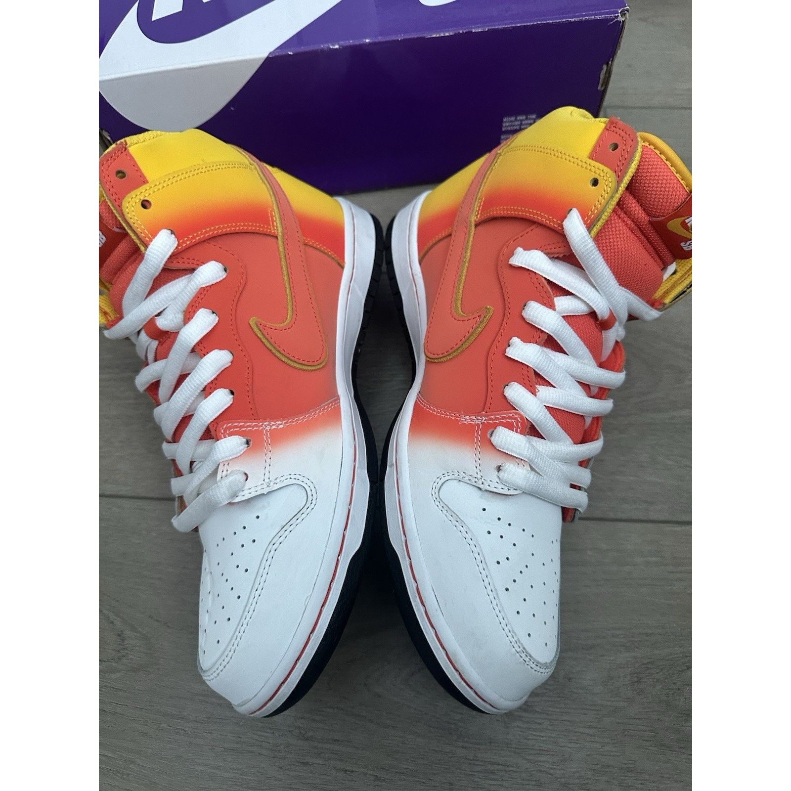 Nike Nike SB dunk high pro candy corn sneakers size 11 men’s Size US 11 / EU 44 - 2 Thumbnail