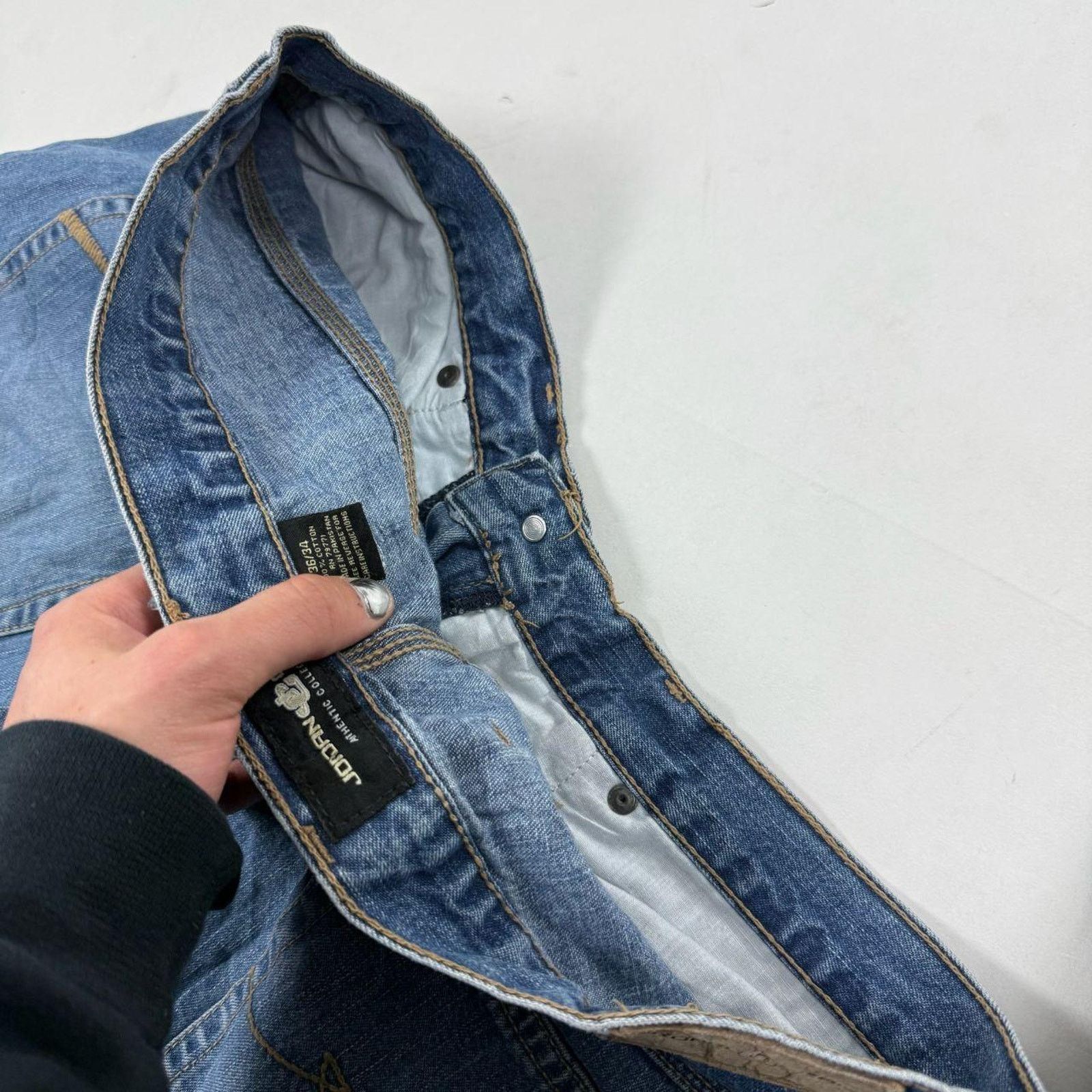 Diesel × Japanese Brand × Vintage Vintage y2k archive faded stonewash baggy cyber rare jeans Size US 34 / EU 50 - 6 Thumbnail