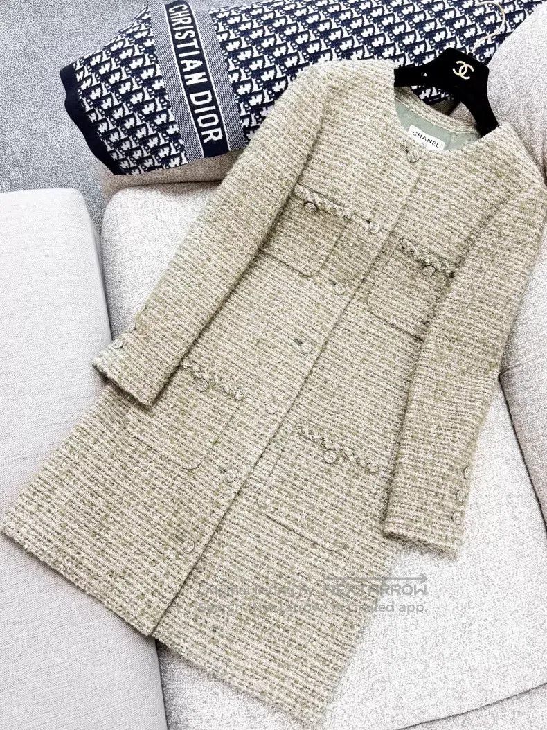Chanel Chanel Three-dimensional soft fog circle Mahai fur tweed f Size S / US 4 / IT 40 - 2 Thumbnail