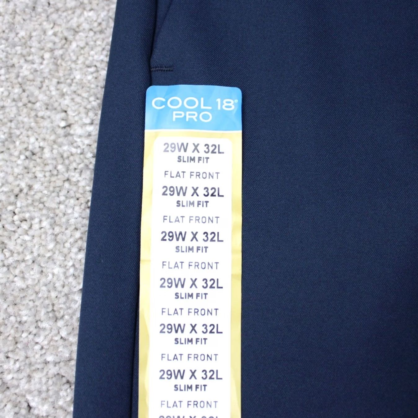 Haggar Haggar Slim Dress Pants NWT Men's 29 x 32 Blue 4 Way Stretch Flat Front 18 Pro Cool Size US 29 - 5 Thumbnail