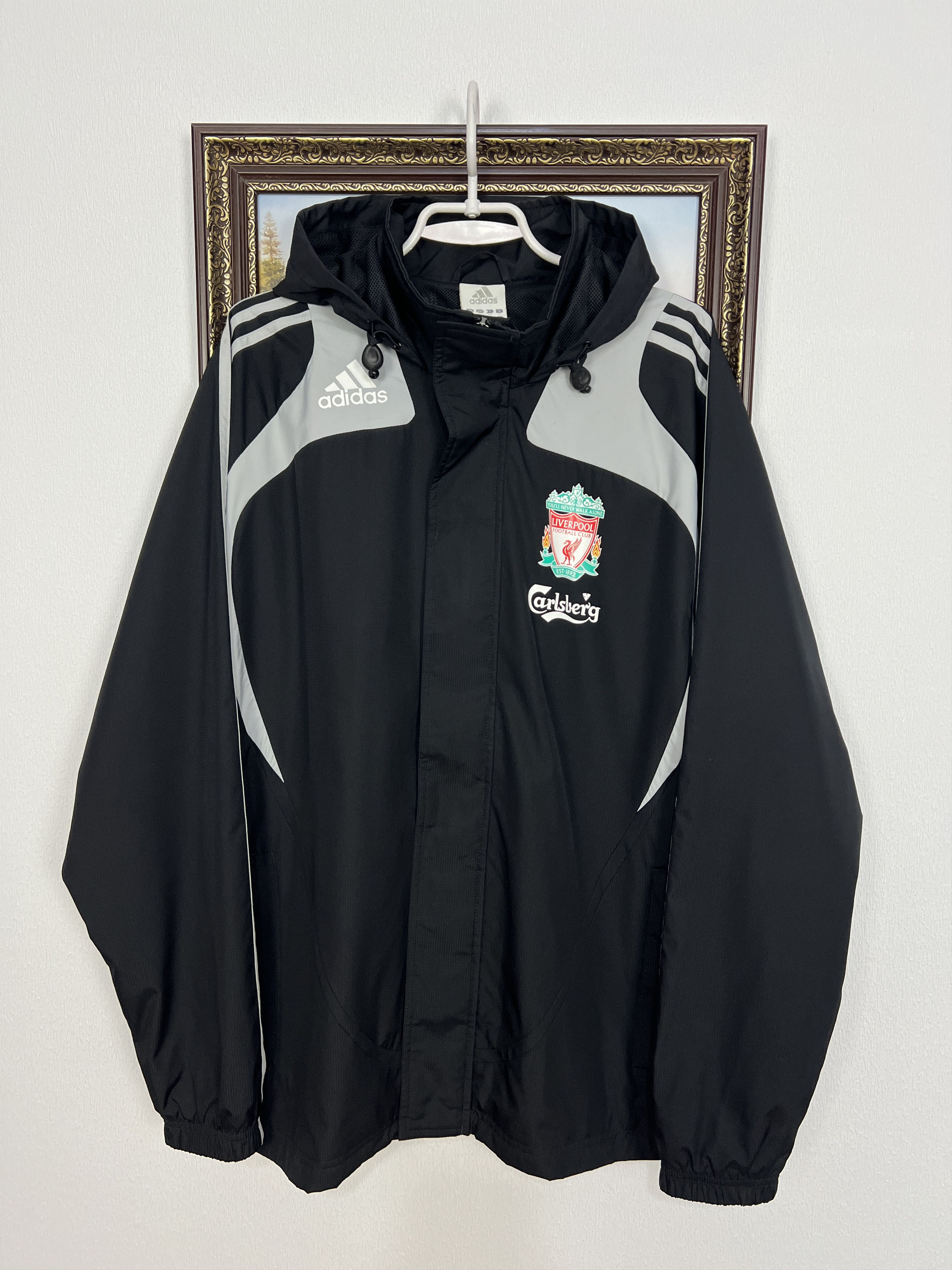 Adidas Vintage Liverpool Football Jacket Soccer Hooded Track Top Size US M / EU 48-50 / 2 - 1 Thumbnail