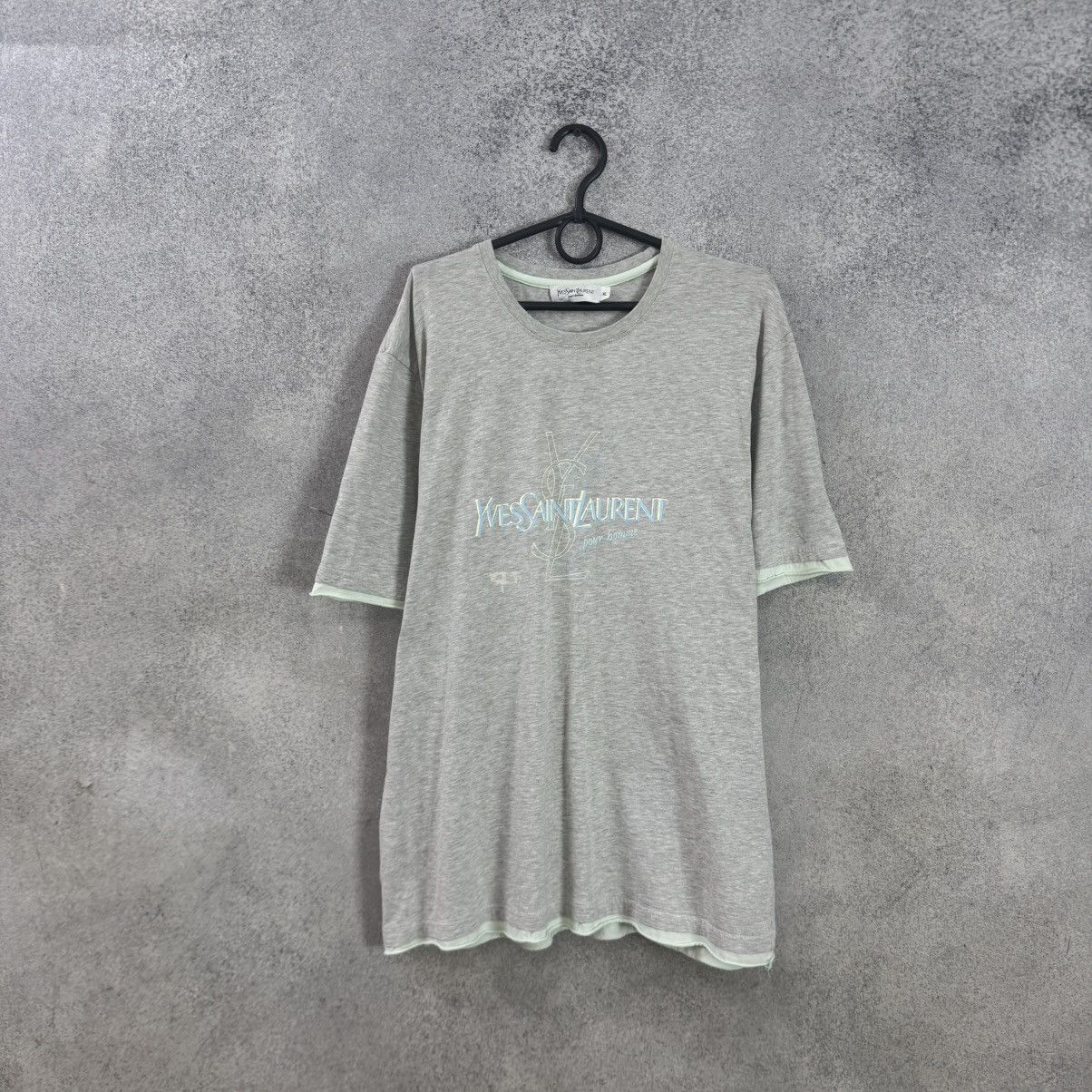 Yves Saint Laurent Yves Saint Lauren T-Shirt Vintage YSL Big Logo Size US XL / EU 56 / 4 - 1 Thumbnail