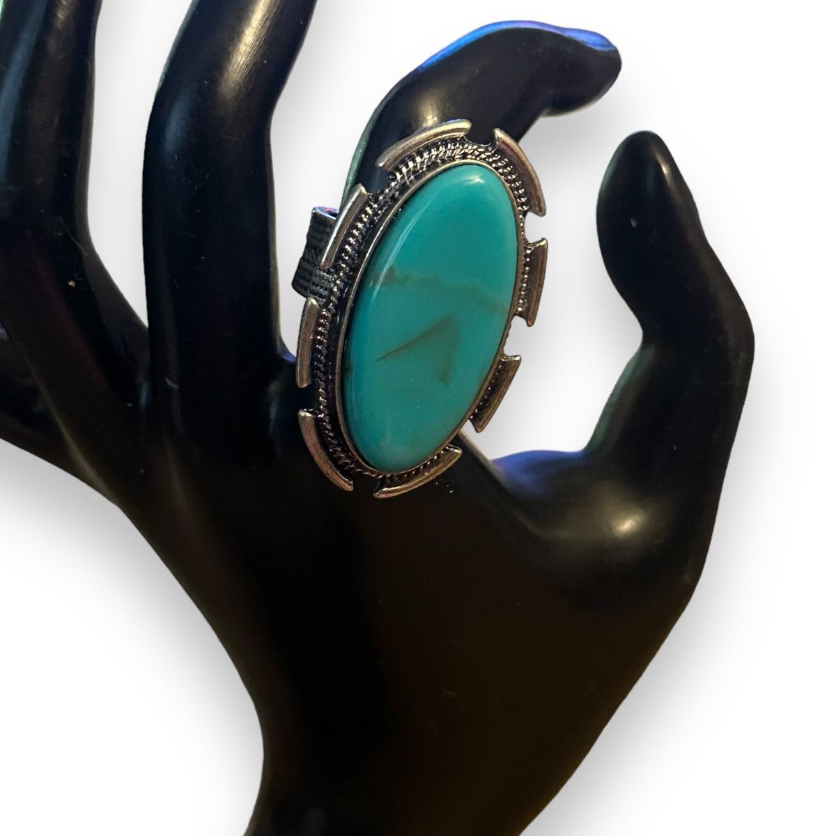 Other Chunky oval turquoise ring Size ONE SIZE - 2 Thumbnail