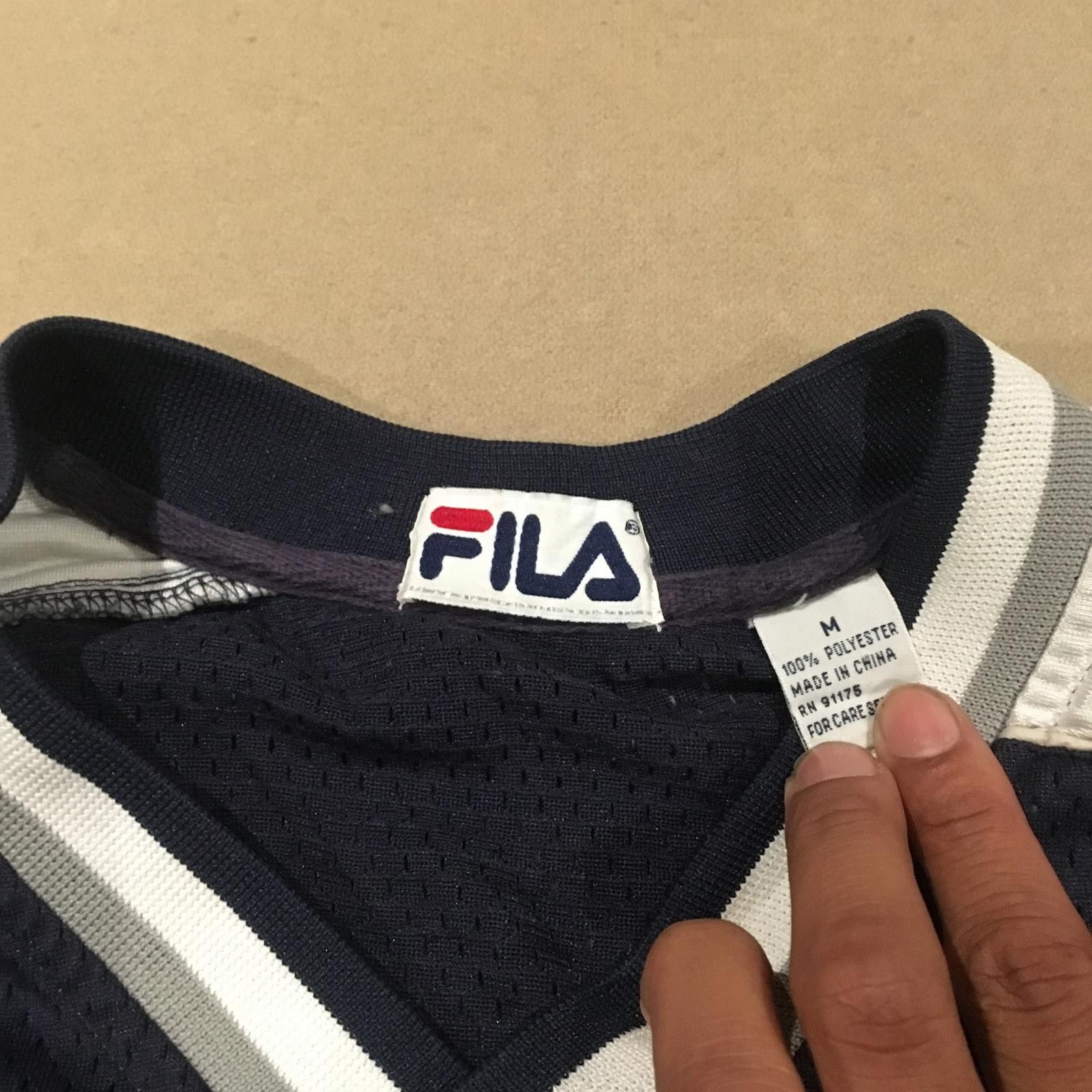 Fila Vintage Fila Men's Navy Blue Athletic Jersey Size ONE SIZE - 5 Thumbnail