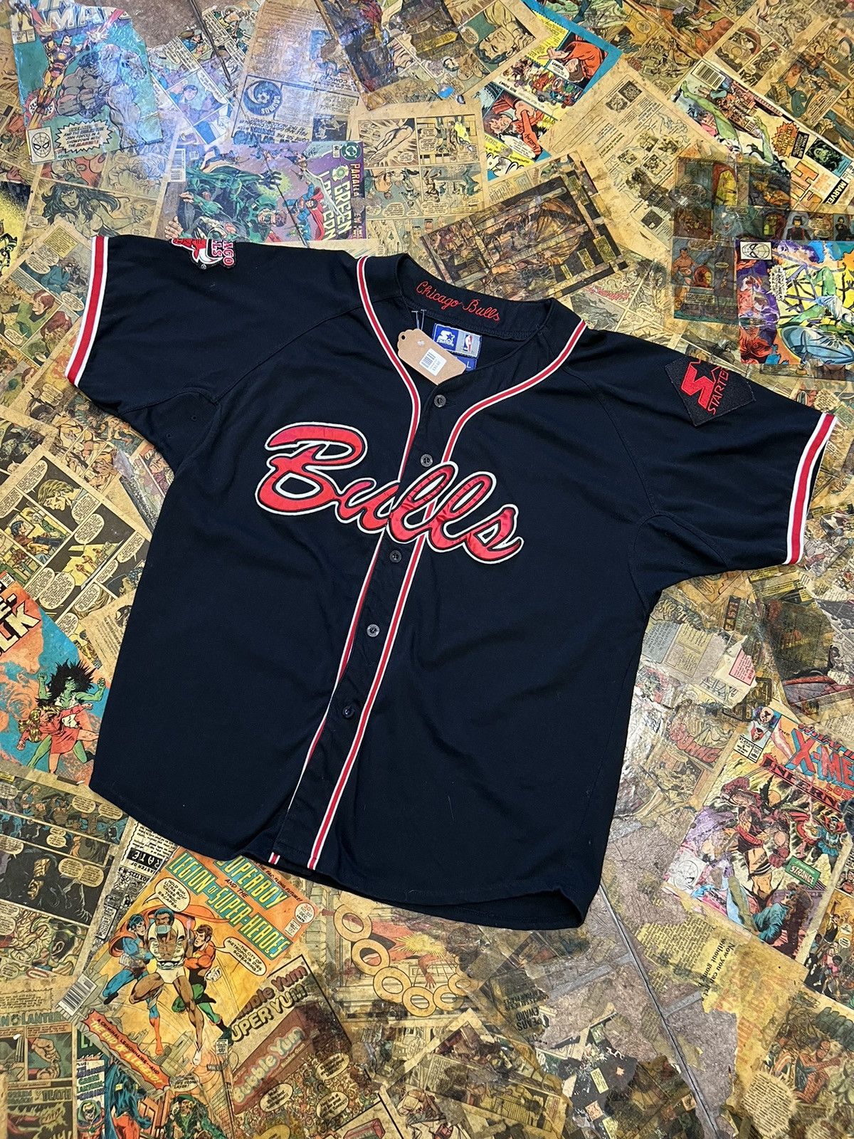 Starter × Vintage Vintage Chicago Bulls Jersey Size US L / EU 52-54 / 3 - 1 Thumbnail