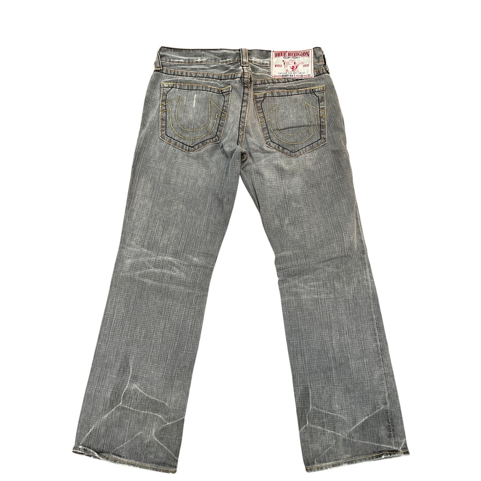 True Religion Vintage True Religion Bobby Big T Gray Straight Leg Jeans Size US 36 / EU 52 - 7 Thumbnail