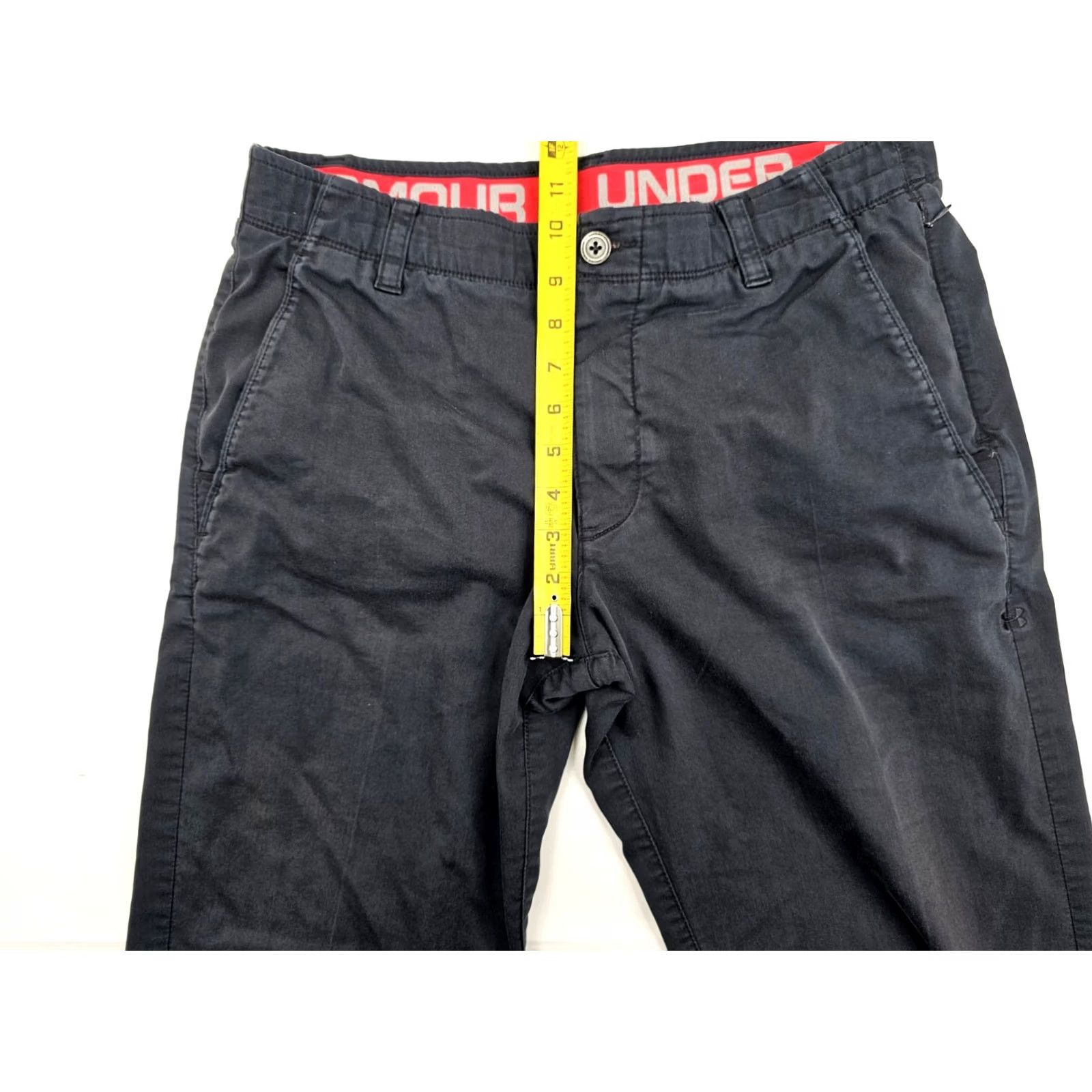 Under Armour Under Armour Stretch Chino Golf Pants Men 33X29 Washed Black Regular Fit Straight Leg Chino Golf Style Stretch Twill Pants Mens Black 90s Size US 33 - 4 Thumbnail