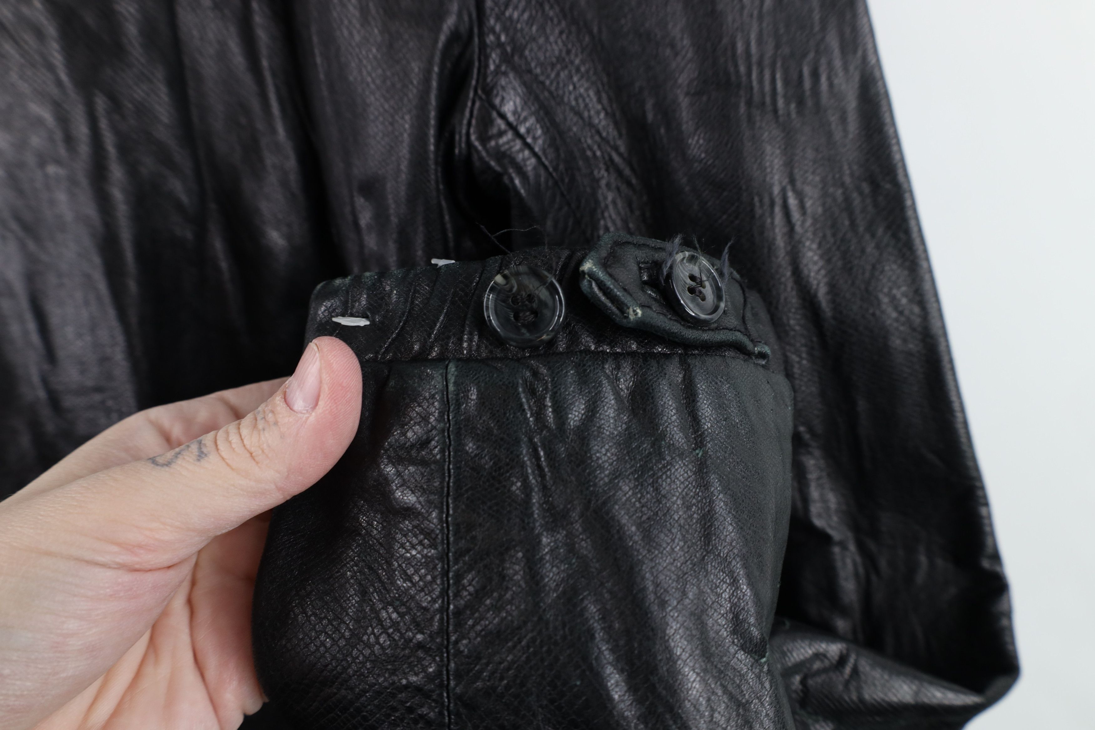 Vintage Vintage 80s 90s Streetwear Leather Cafe Racer Bomber Jacket Size XS / US 0-2 / IT 36-38 - 8 Thumbnail