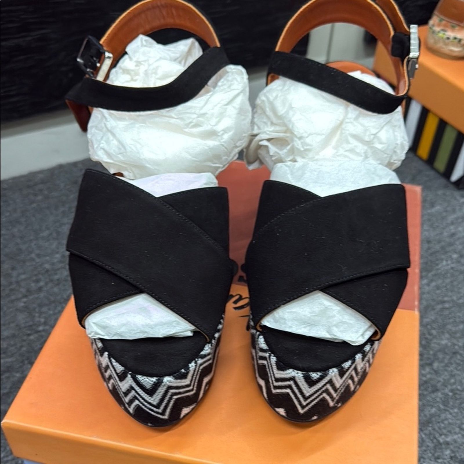 Missoni NWT Missoni Black and White Women's Sandals Size 41 US 11 Size US 11 / IT 41 - 6 Thumbnail