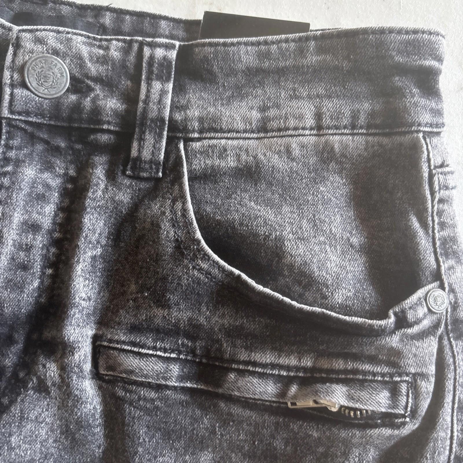 Phat Farm PHAT FARM Classic MEN'S DISTRESSED Black Ripped JEANS 30X30 Size US 30 / EU 46 - 2 Thumbnail