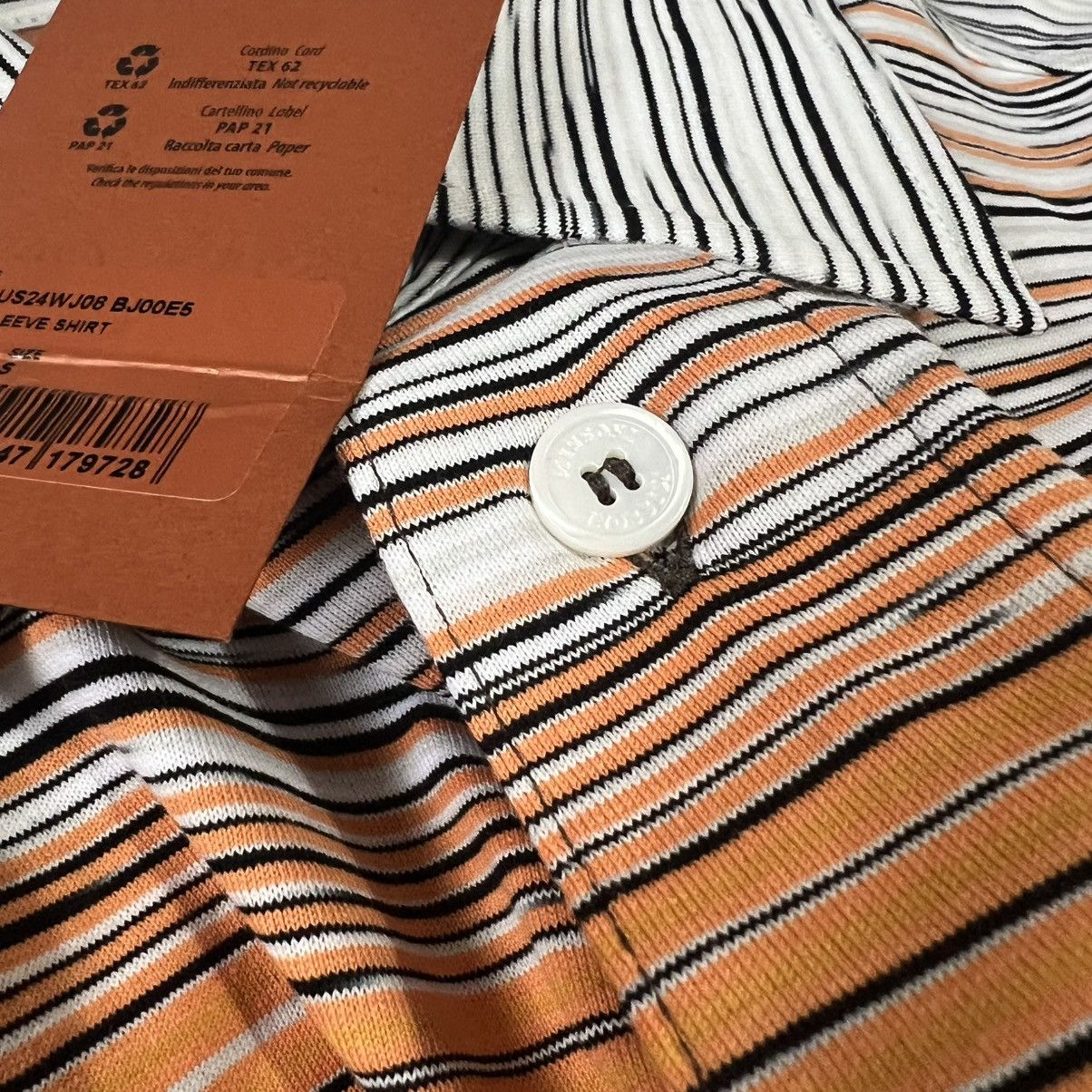 Missoni NWT Missoni Gradient Stripe Long Sleeve Shirt S (Fits M) Size US S / EU 44-46 / 1 - 8 Thumbnail