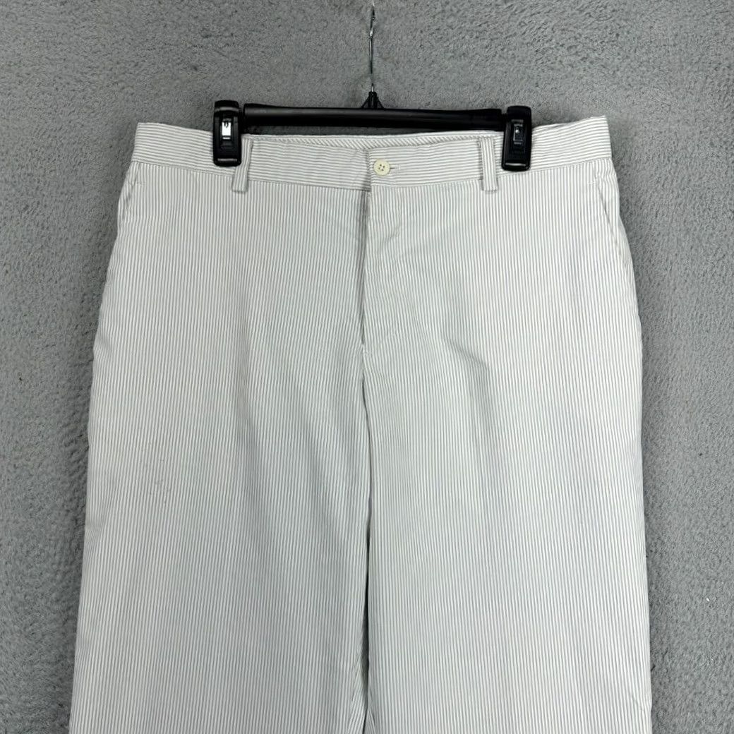 Nike Nike Dri-Fit Golf Chino Pants Mens 34X32 Gray White Striped Flat Front Stretch Size US 34 / EU 50 - 5 Thumbnail