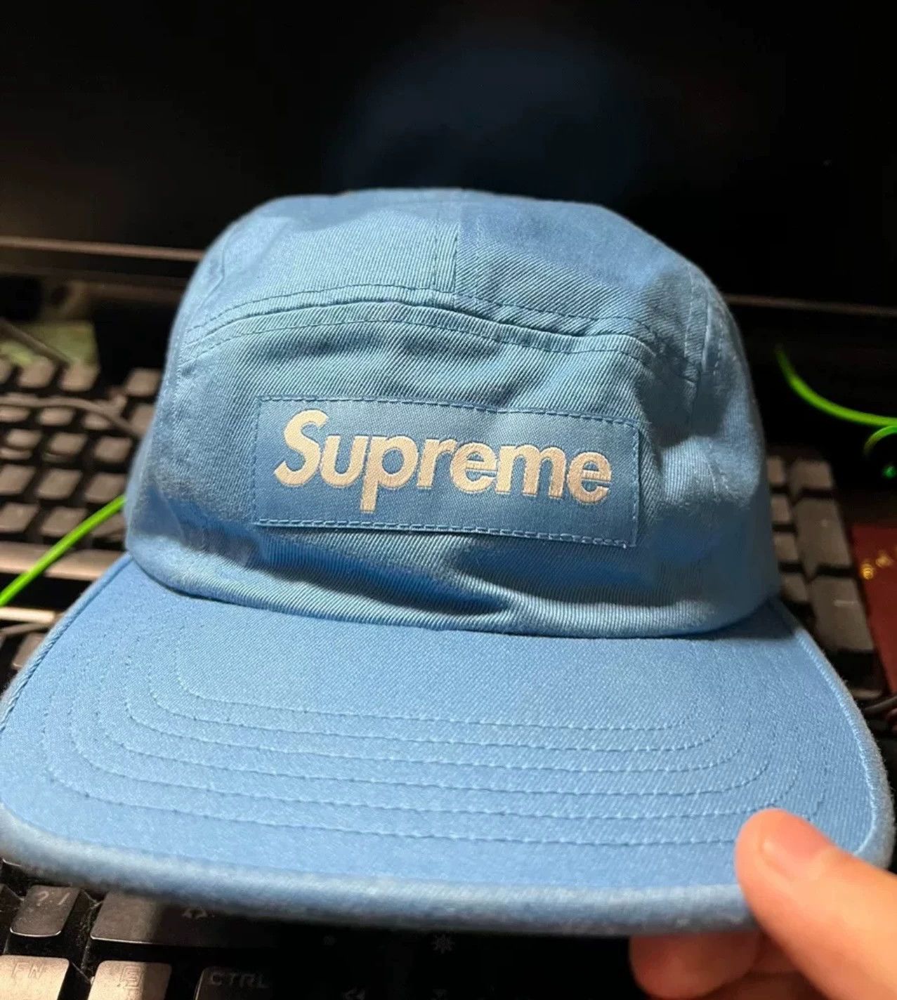 Supreme Supreme 2020SS Washed Twill 5-Panel Cap Blue New Rare Size ONE SIZE - 1 Thumbnail