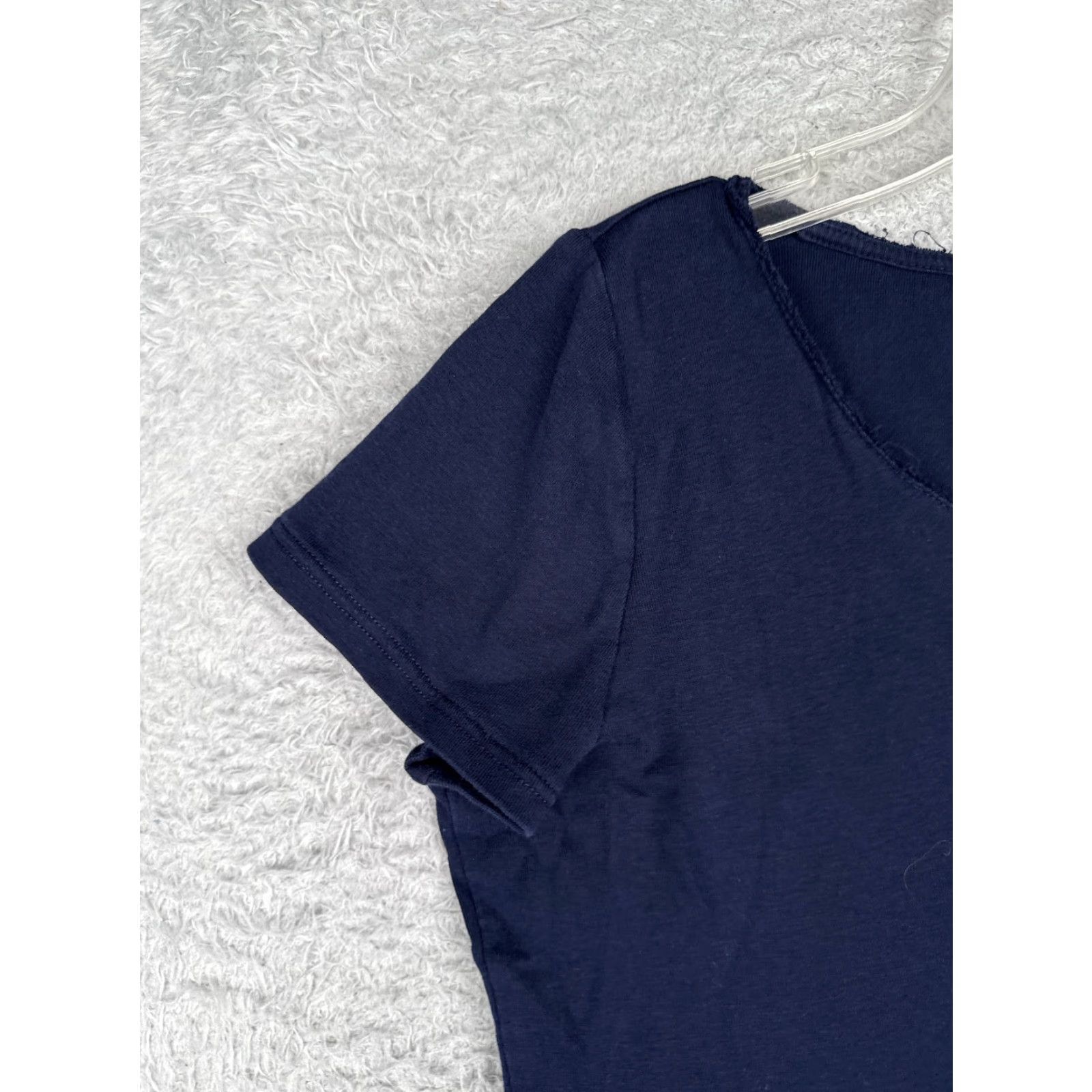 Ralph Lauren VINTAGE Lauren Ralph Lauren Shirt Women XL Blue Cotton Logo Crew Neck Short Sleeve Sports Womens Size XL / US 12-14 / IT 48-50 - 3 Thumbnail