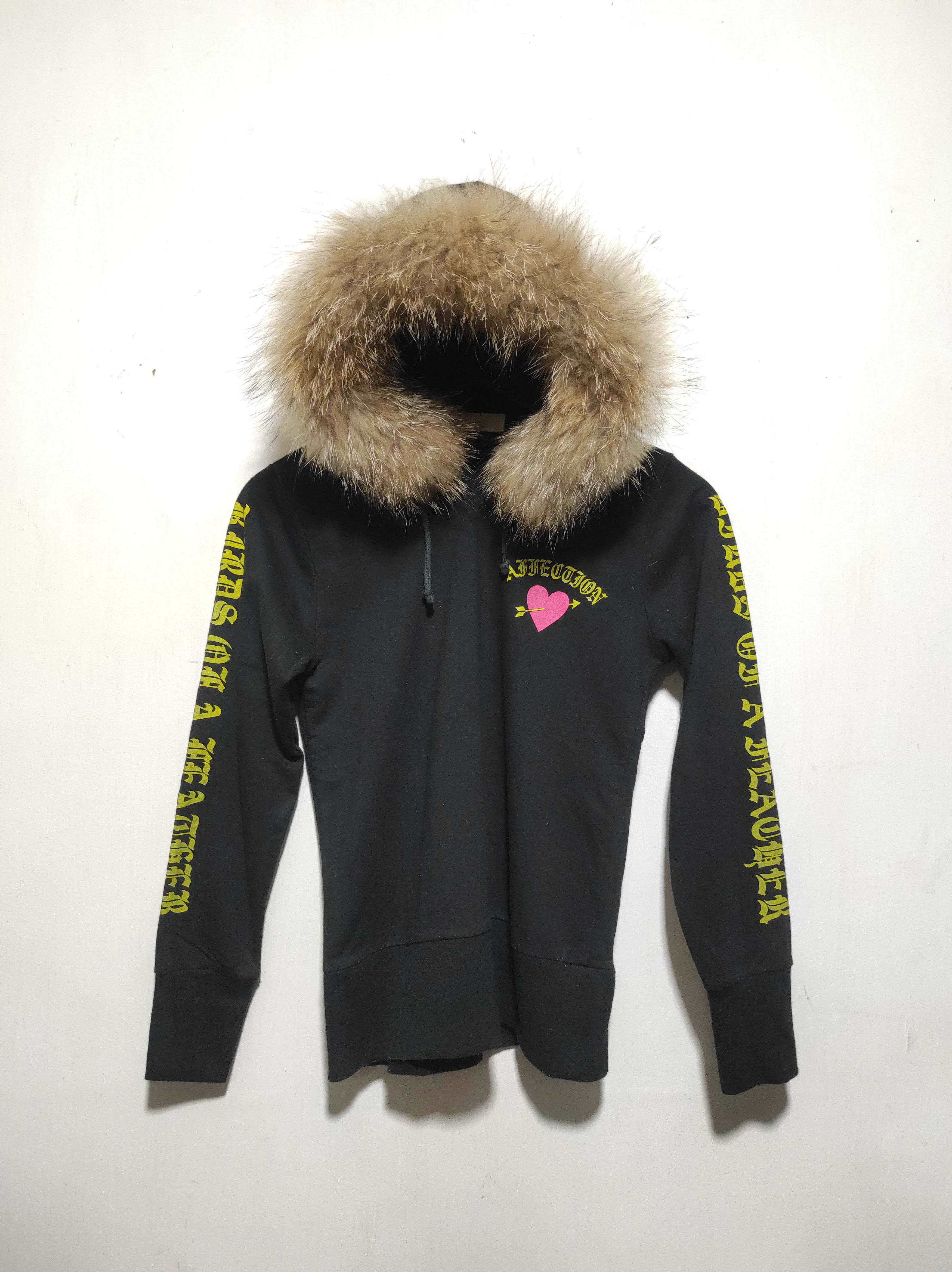 Hysteric Glamour Black Love Cross Fur Hoodie i6w9 LBG style Size US XXS / EU 40 - 4 Thumbnail