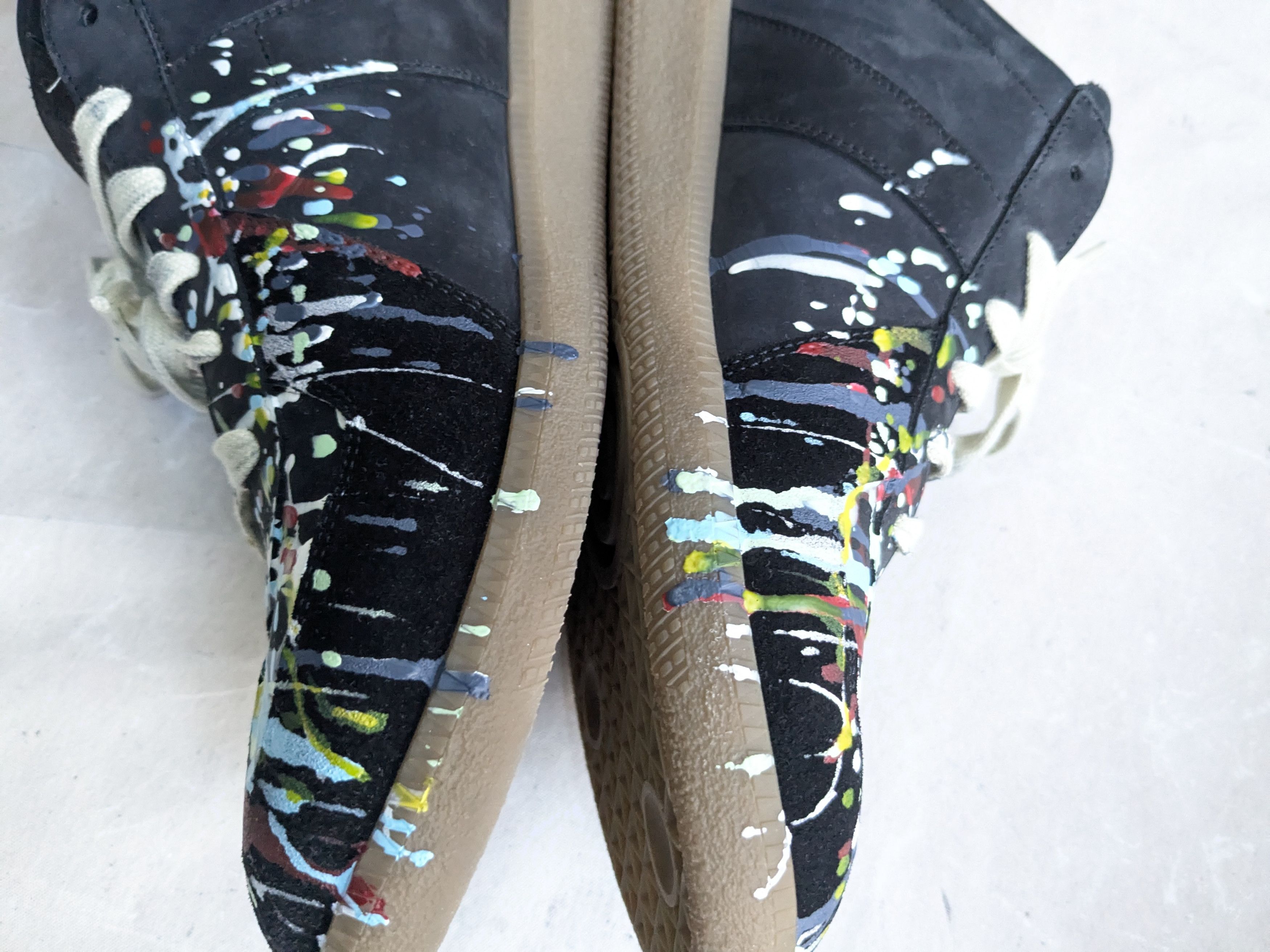 Maison Margiela Black Paint Splatter Maison Margiela Replica Sneakers 14 47 Size US 14 / EU 47 - 9 Thumbnail