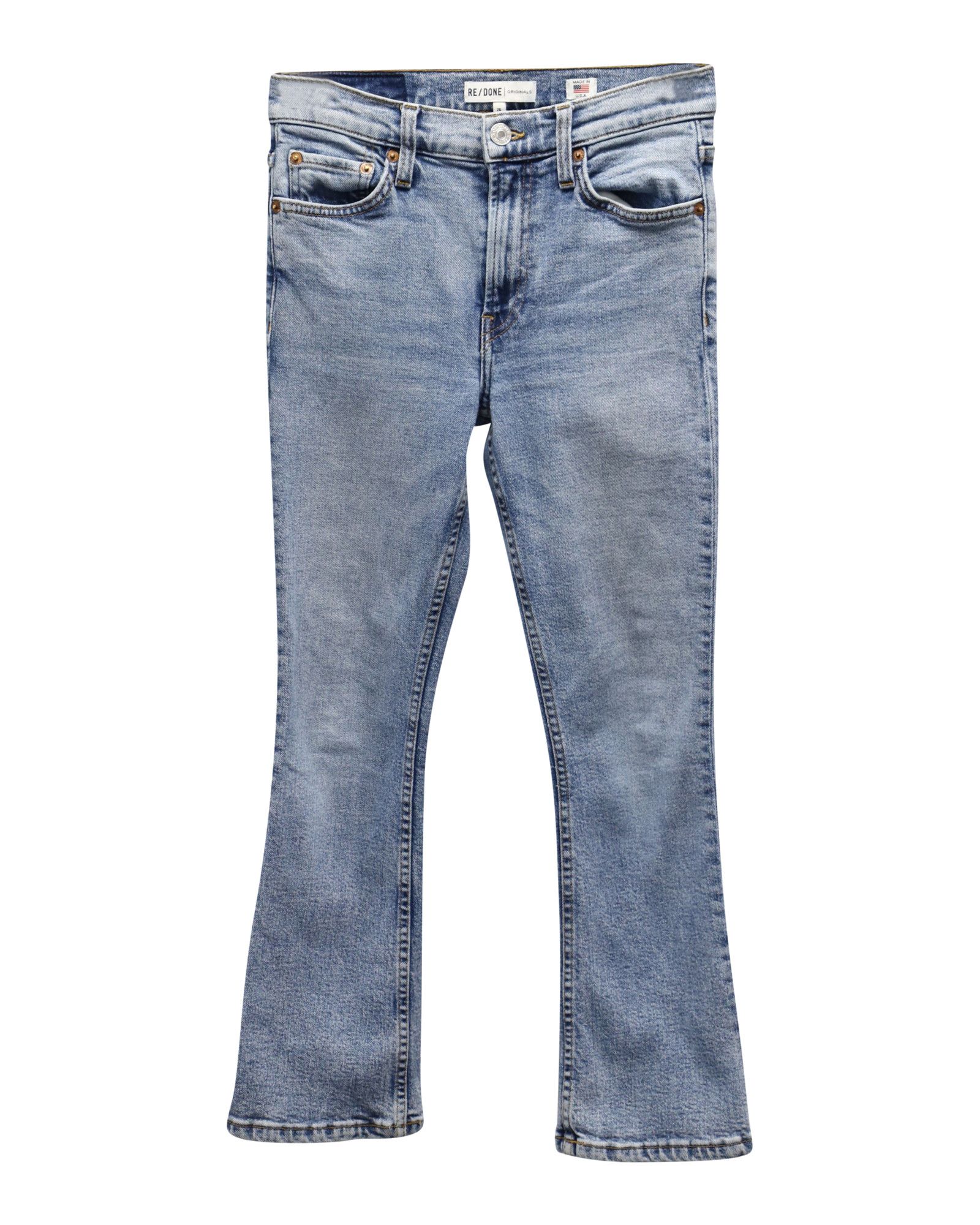 RE/DONE RE/DONE Straight Leg Jeans in Light Blue Cotton Size 26" / US 2 / IT 38 - 1 Thumbnail