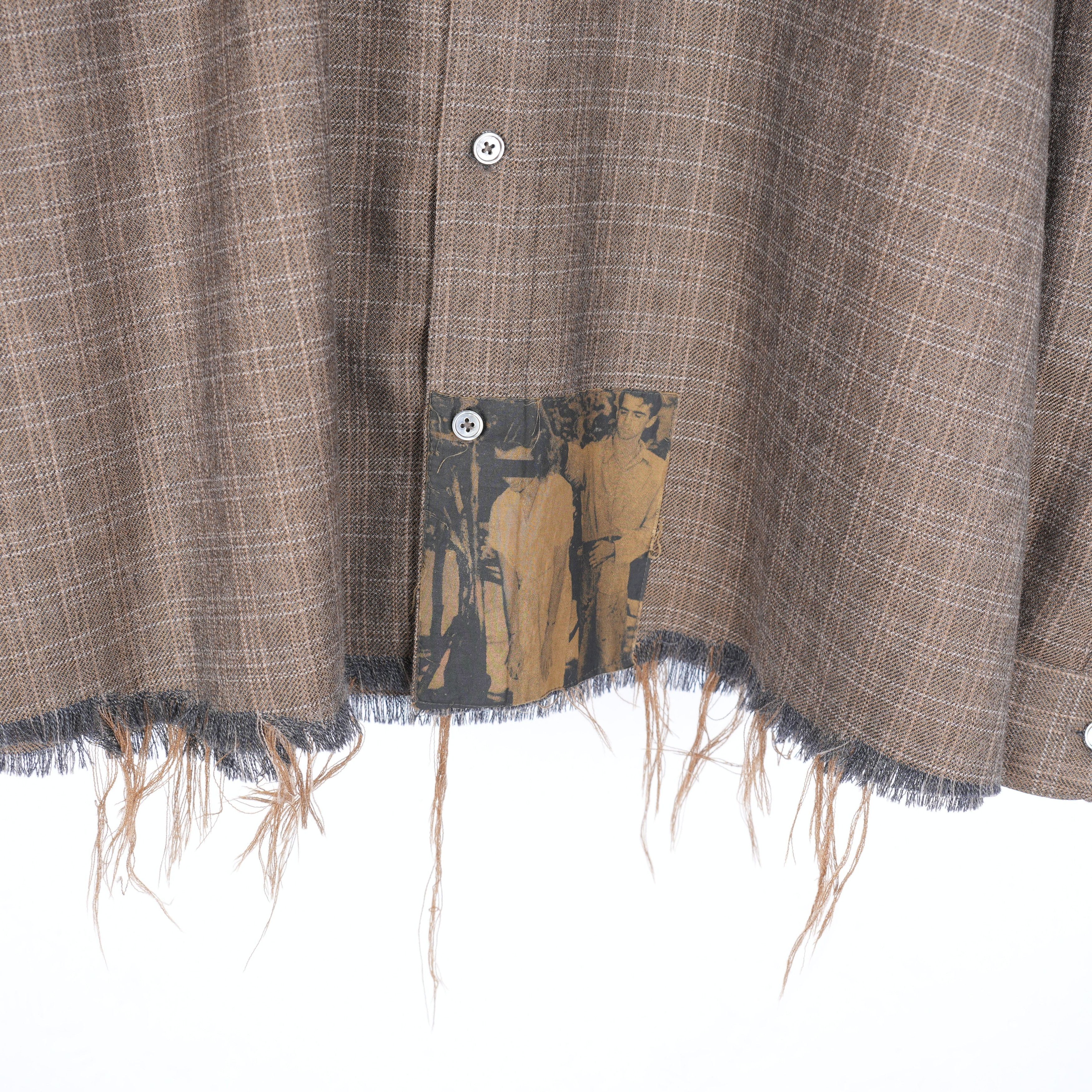 Enfants Riches Deprimes ERD BROWN ASSEMBLAGE FRAYED HEM FLANNEL Size US M / EU 48-50 / 2 - 4 Thumbnail