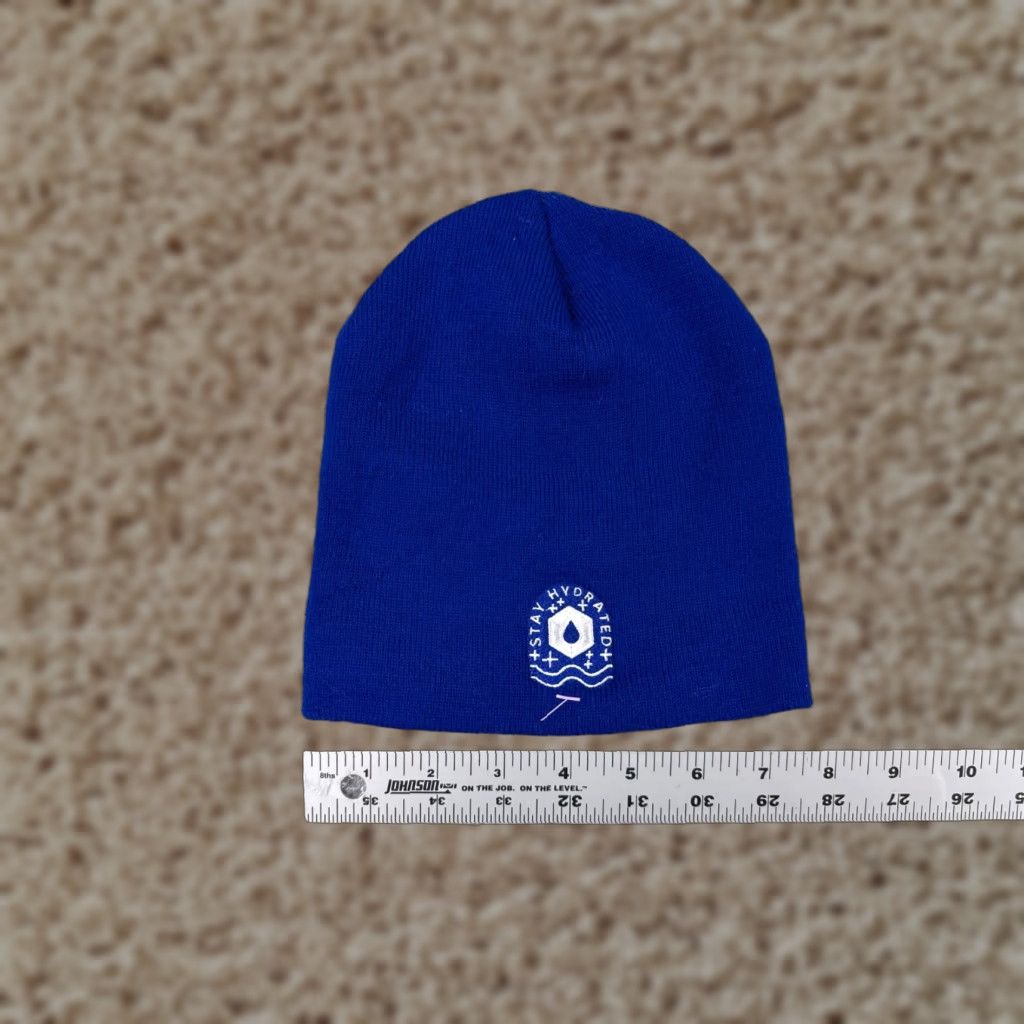 Vintage Blue Knit Beanie Hat for Men - One Size Lightweight Ski & Snowboard Cap Size ONE SIZE - 1 Thumbnail