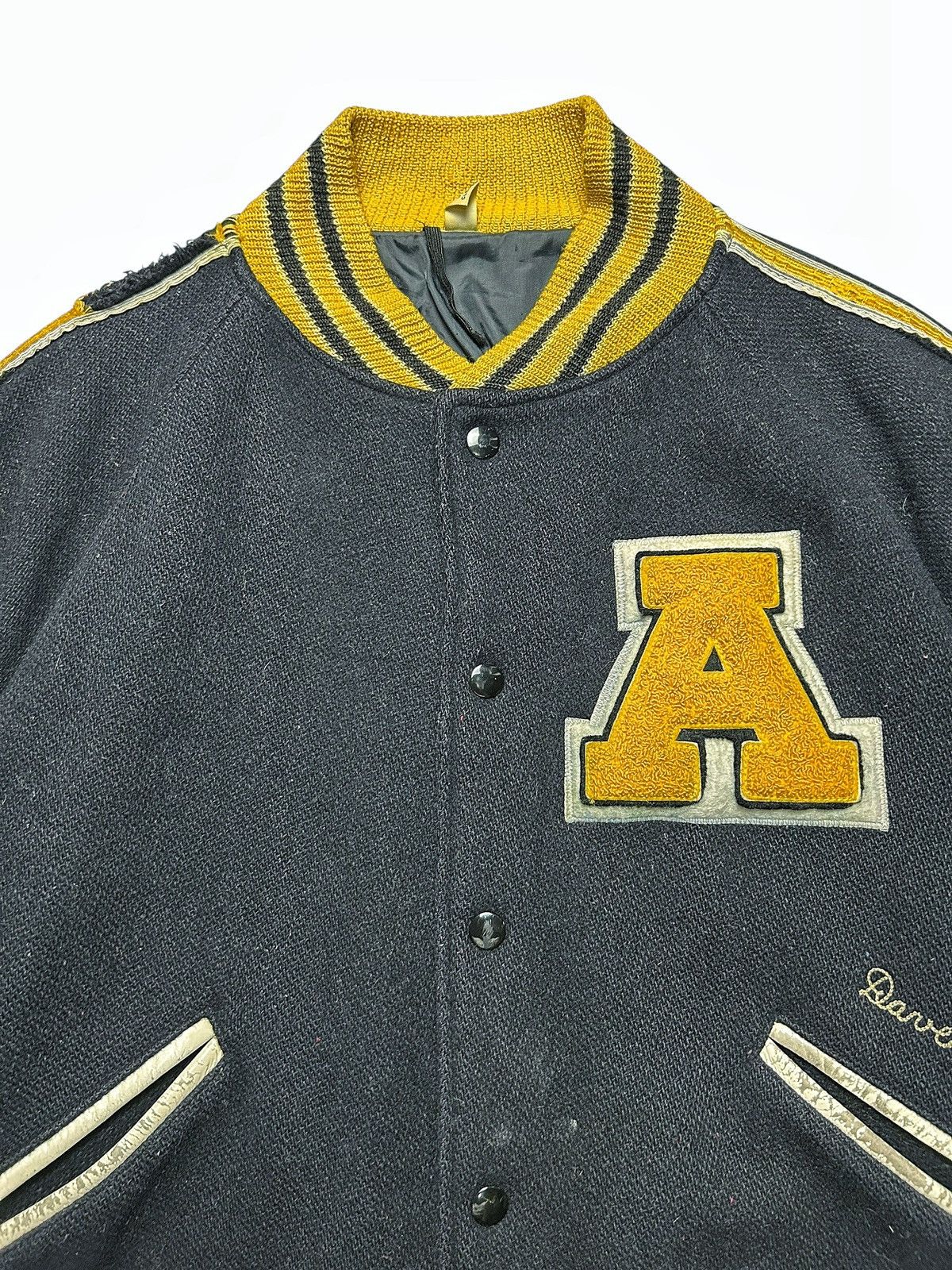 Vintage Vintage 60s Sportswear Letterman Wool Varsity Agler Davidson Size US L / EU 52-54 / 3 - 11 Thumbnail