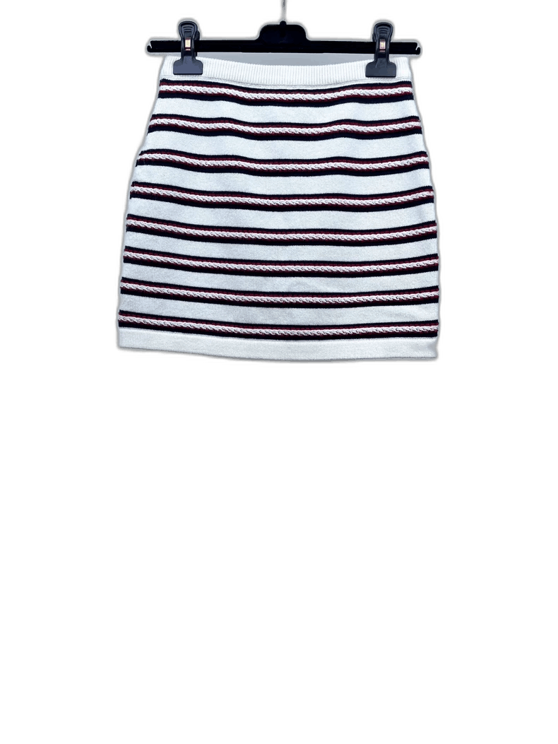 Chanel Chanel Knit Striped Skirt -2505 Size US 34 / EU 50 - 1 Thumbnail