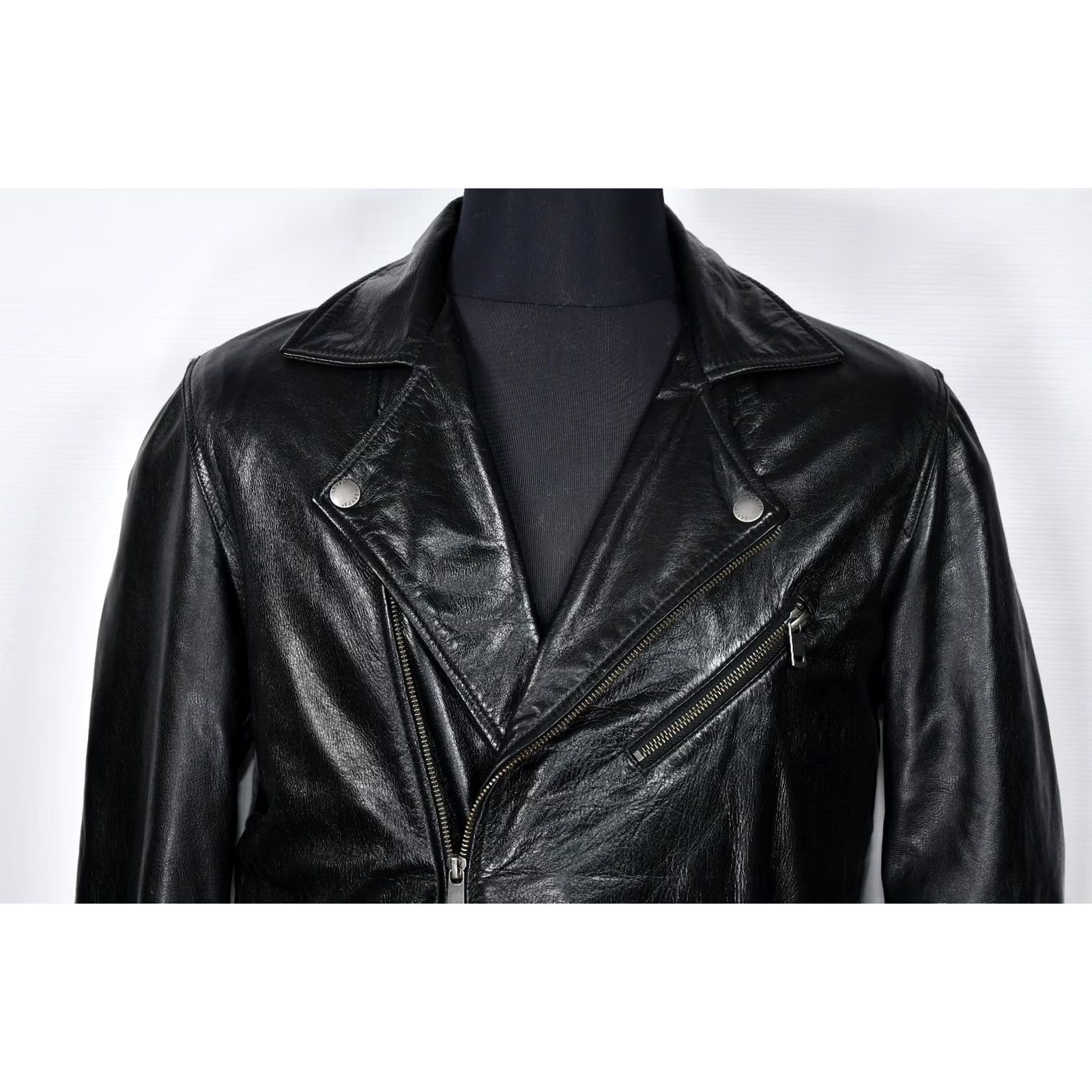 Levi's Levi's Black Biker Real Leather Jacket Mens L Size US L / EU 52-54 / 3 - 5 Thumbnail