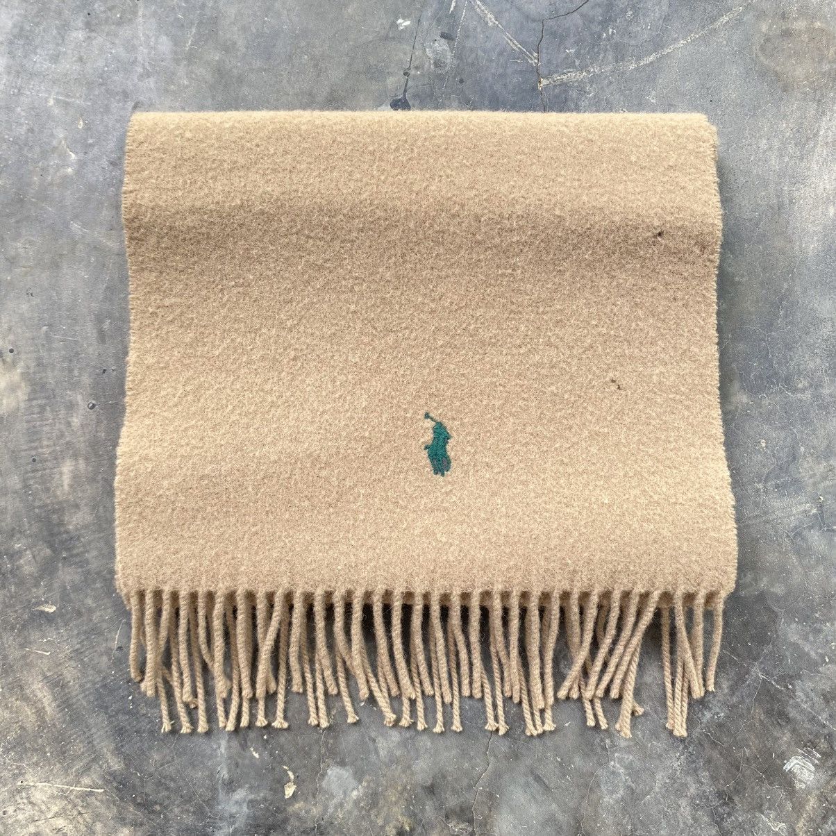 Polo Ralph Lauren Polo Polo Ralph Lauren Soft Taupe Pure 100%Wool Scarf Size ONE SIZE - 6 Thumbnail