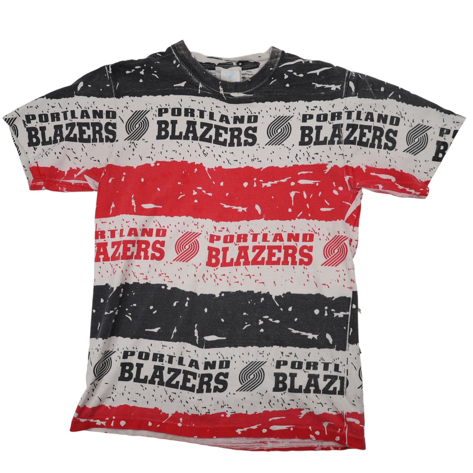 NBA × Vintage Vintage Portland Trailblazers Allover Print Graphic T Shirt Size US M / EU 48-50 / 2 - 1 Thumbnail