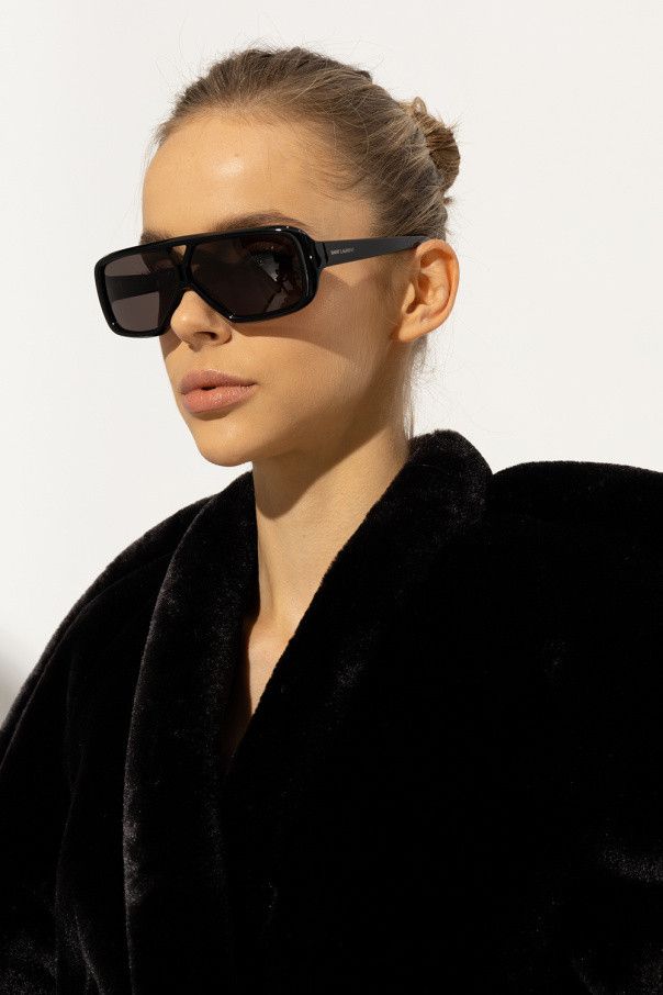 Yves Saint Laurent NEW SAINT LAURENT SL 569Y 001 BLACK WOMEN SUNGLASSES SL569Y Size ONE SIZE - 5 Thumbnail