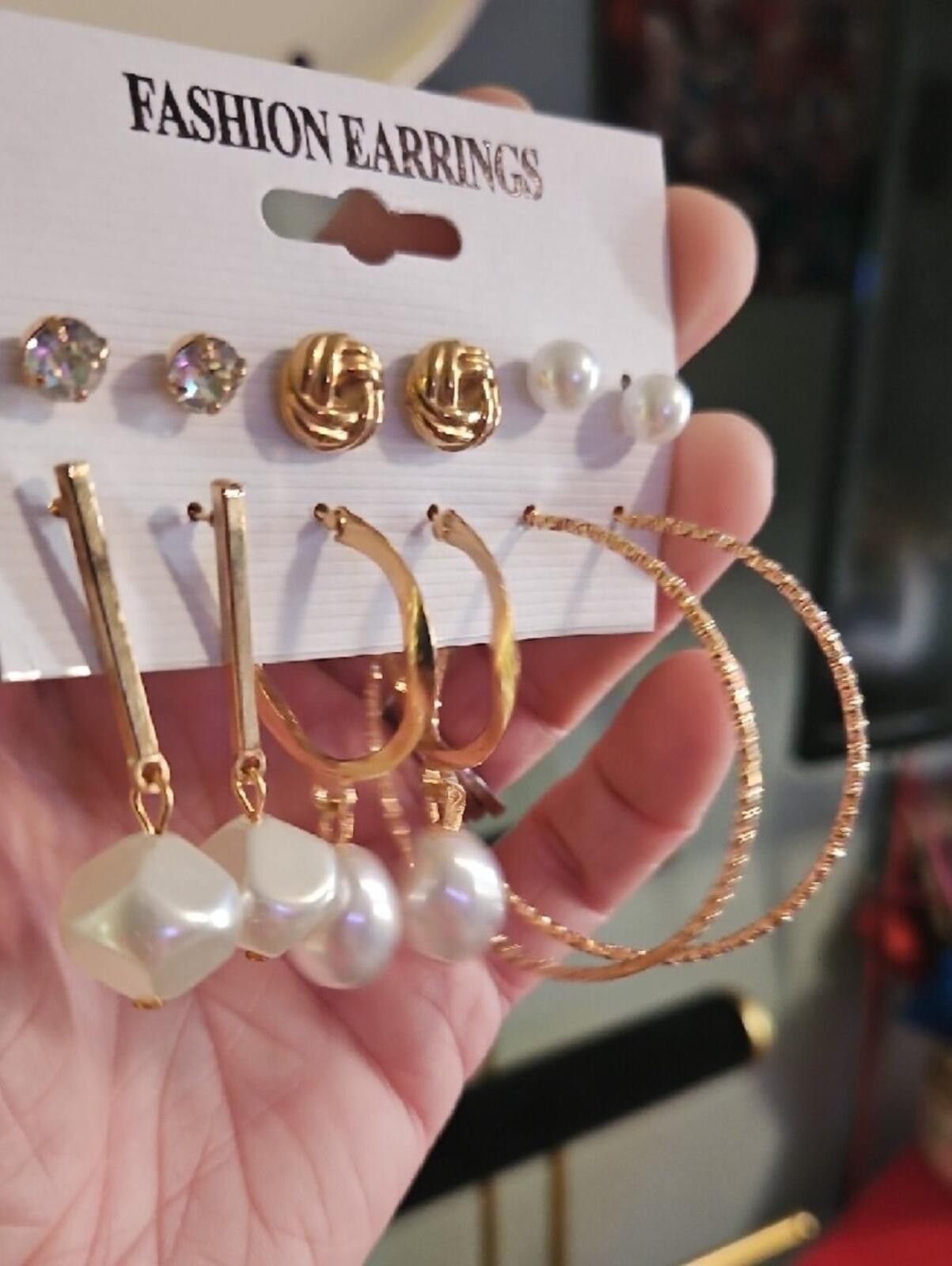 Other Gold and Pearl Multi-Pair Earring Set - Size ONE SIZE - 2 Thumbnail