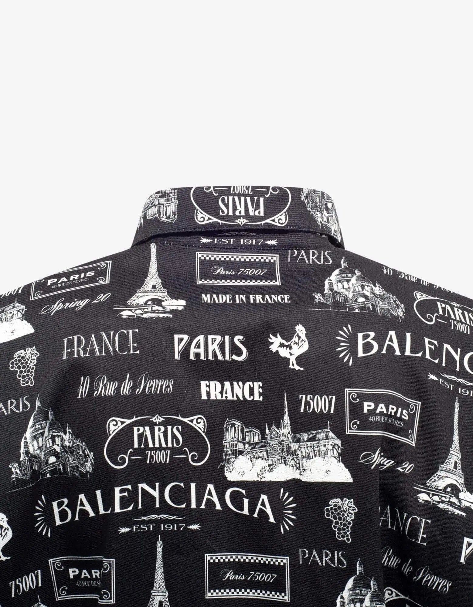 Balenciaga Balenciaga Black Double Sleeve Paris Resto Print Windbreaker Size US S / EU 44-46 / 1 - 4 Thumbnail