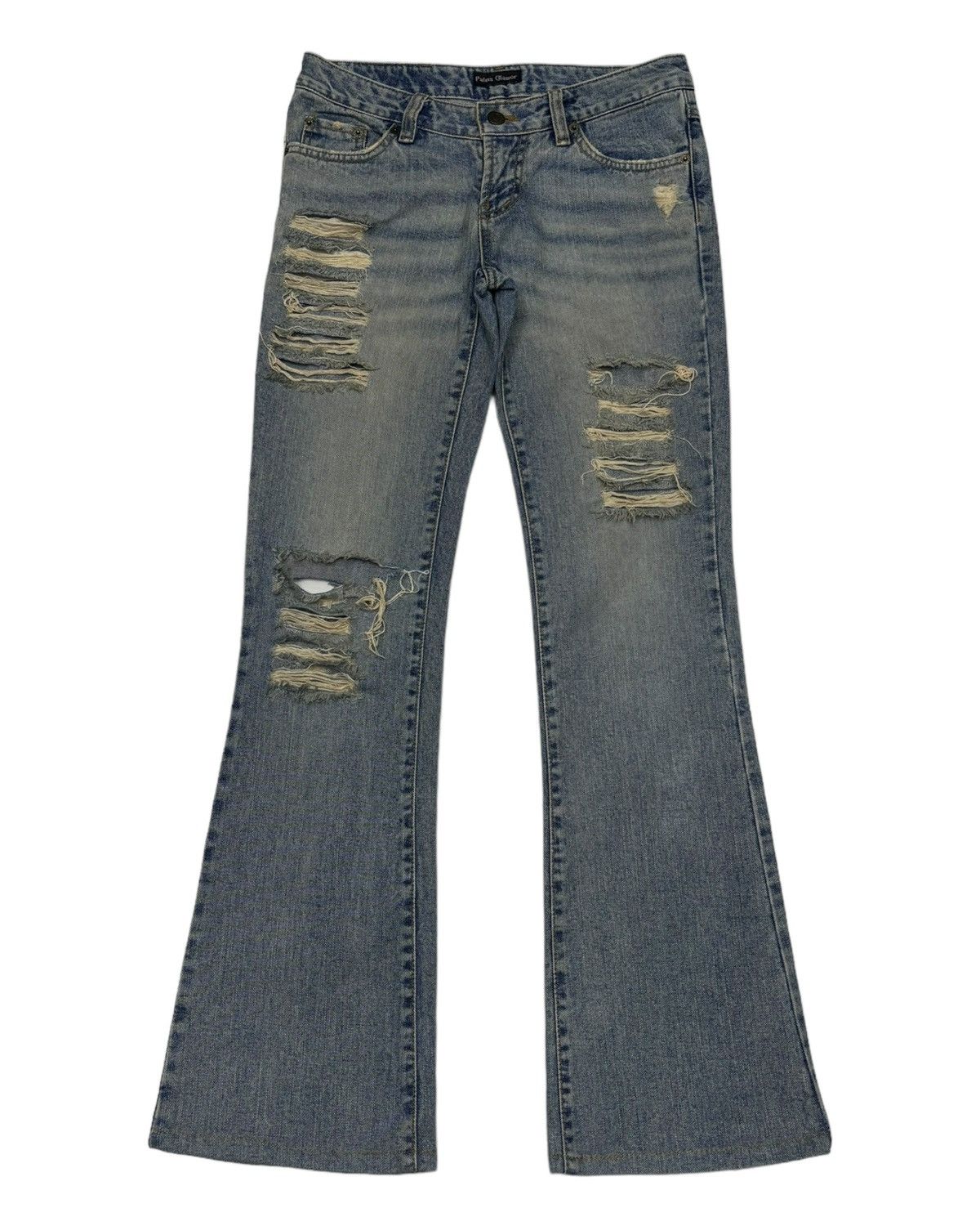 Hysteric Glamour Flare Jeans Distress Palm Glamor Bootcut Flared Jeans Size 28" / US 6 / IT 42 - 5 Thumbnail