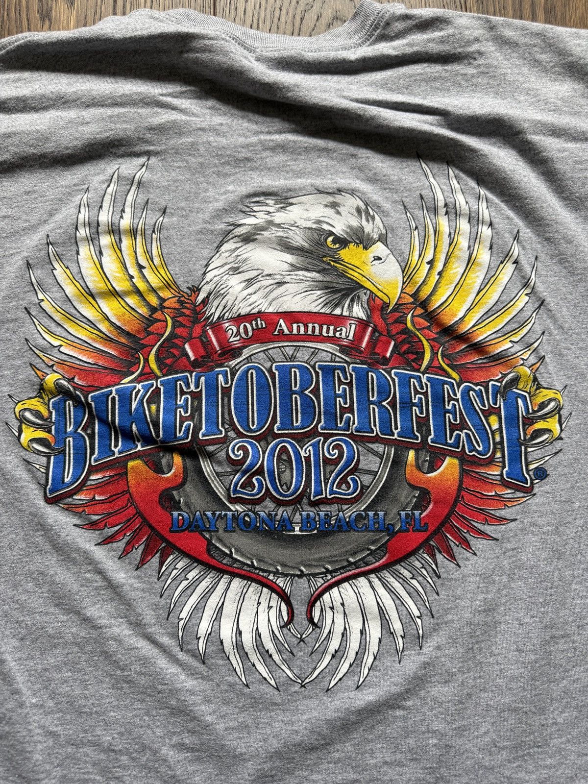 Vintage Vintage Y2K Biketoberfest Motorcycle Eagle Graphic Tee Size US XL / EU 56 / 4 - 4 Thumbnail