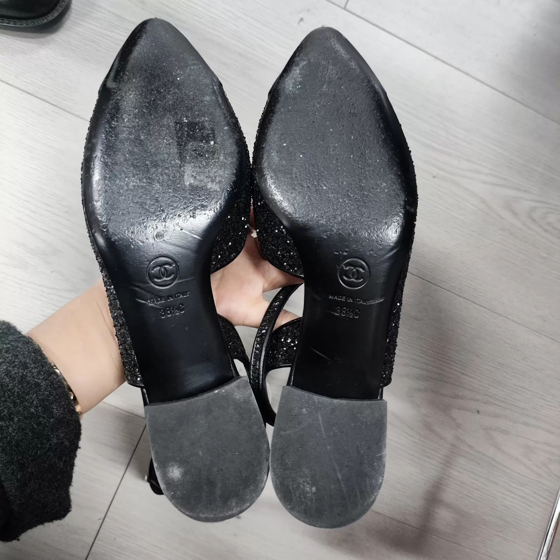 Chanel Chanel Handmade Slingback Low Heel Pumps 38.5 Size US 8 / IT 38 - 2 Thumbnail