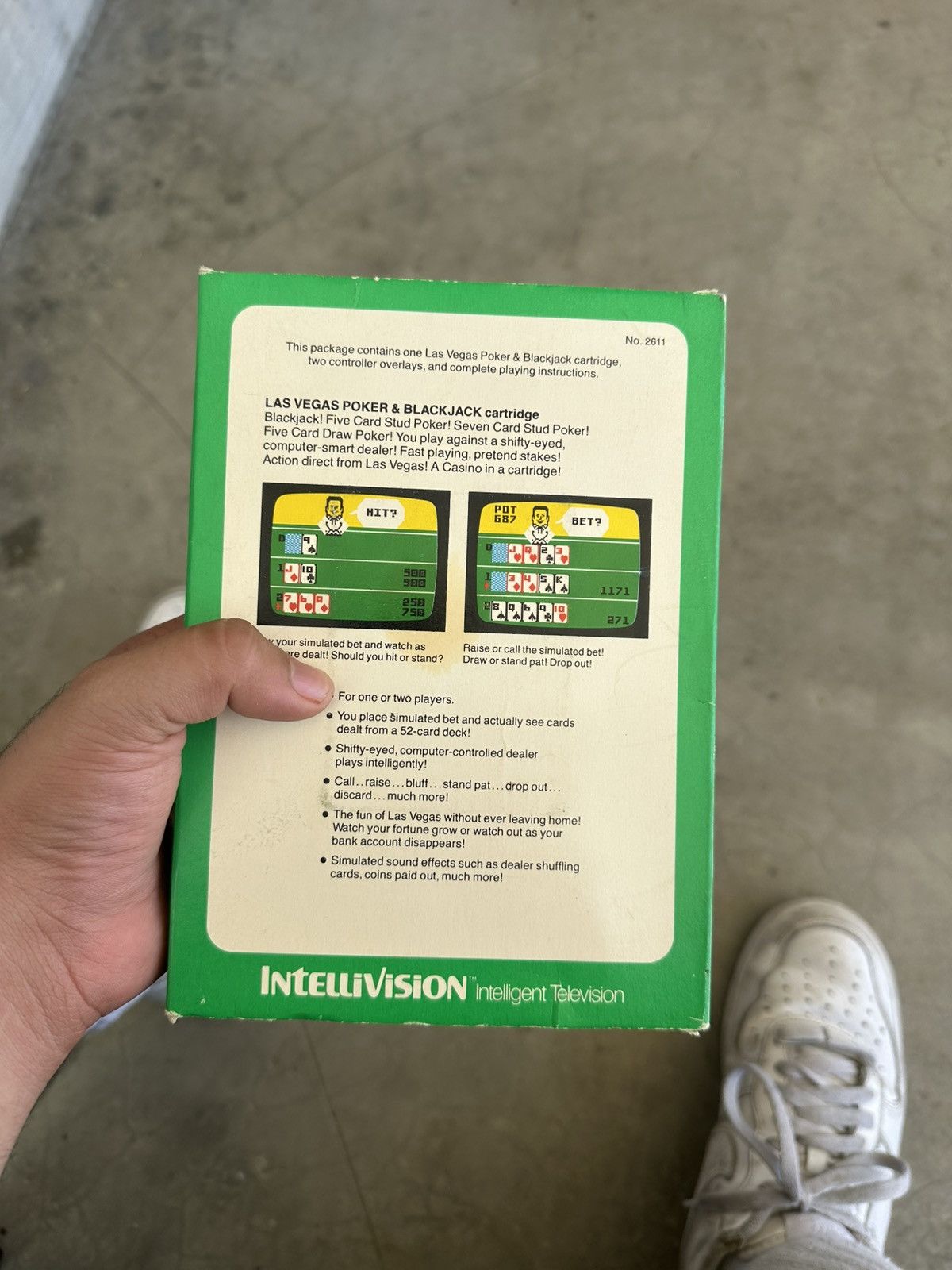 Nintendo Intellivision Mattel Electronics Las Vegas game CartridgeBox Size ONE SIZE - 4 Thumbnail