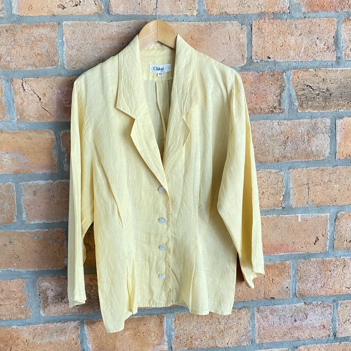 Chloe Chloe Yellow Blazer Size S / US 4 / IT 40 - 11 Thumbnail