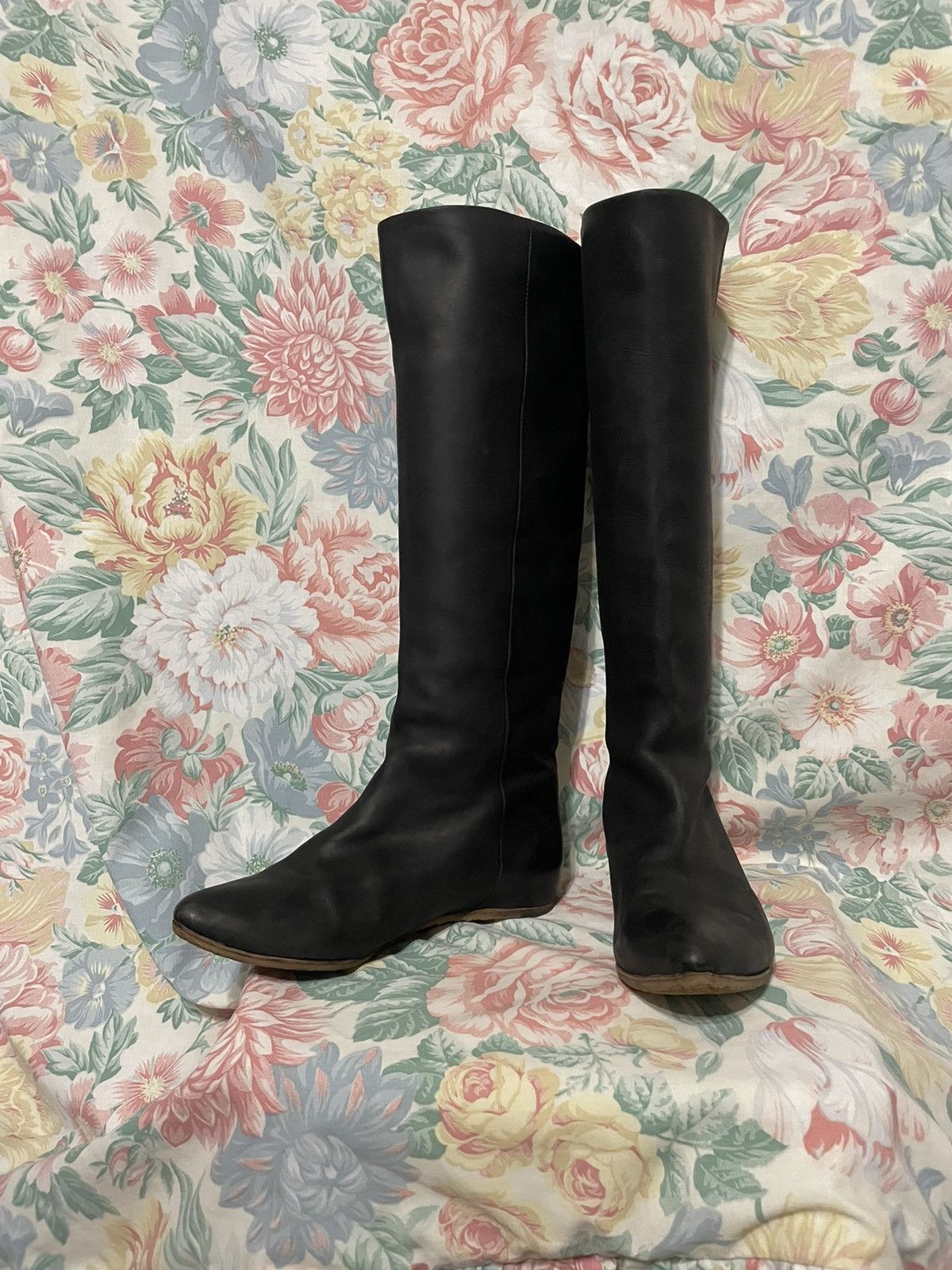 H&M × Maison Margiela Maison Martin Margiela x H&M High Black Leather Boots (2012) Size US 7 / IT 37 - 5 Thumbnail
